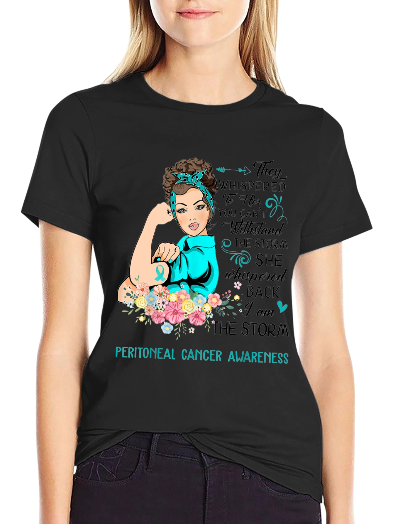 Peritoneal Cancer Awareness T-Shirt - They Whispered