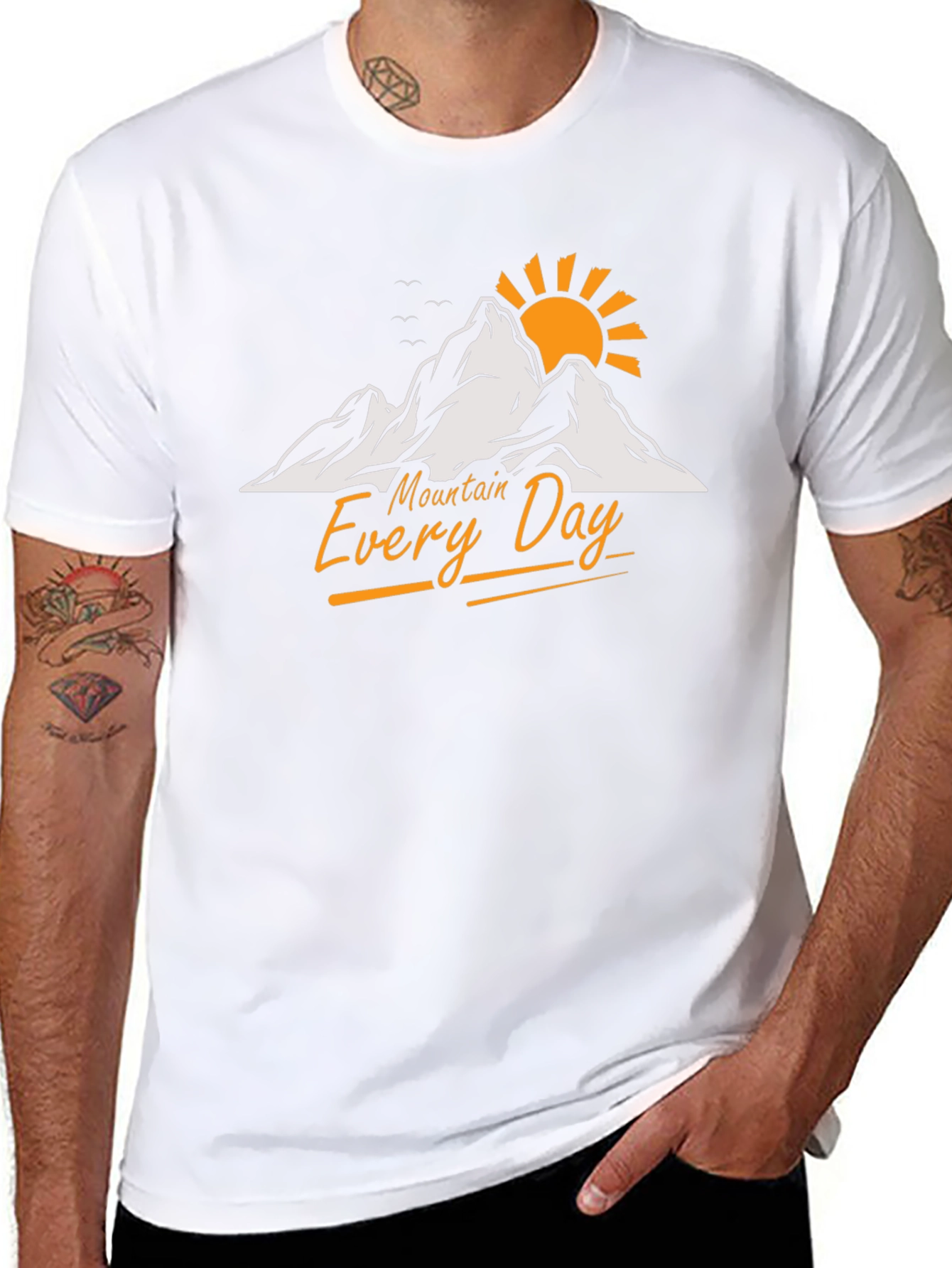 Mountain Every Day Graphic T-Shirt - Black