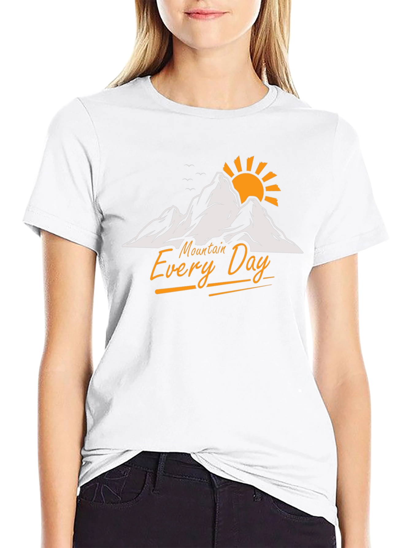 Mountain Every Day Graphic T-Shirt - Black