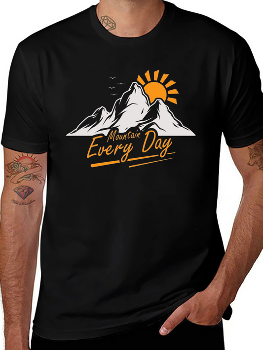 Mountain Every Day Graphic T-Shirt - Black
