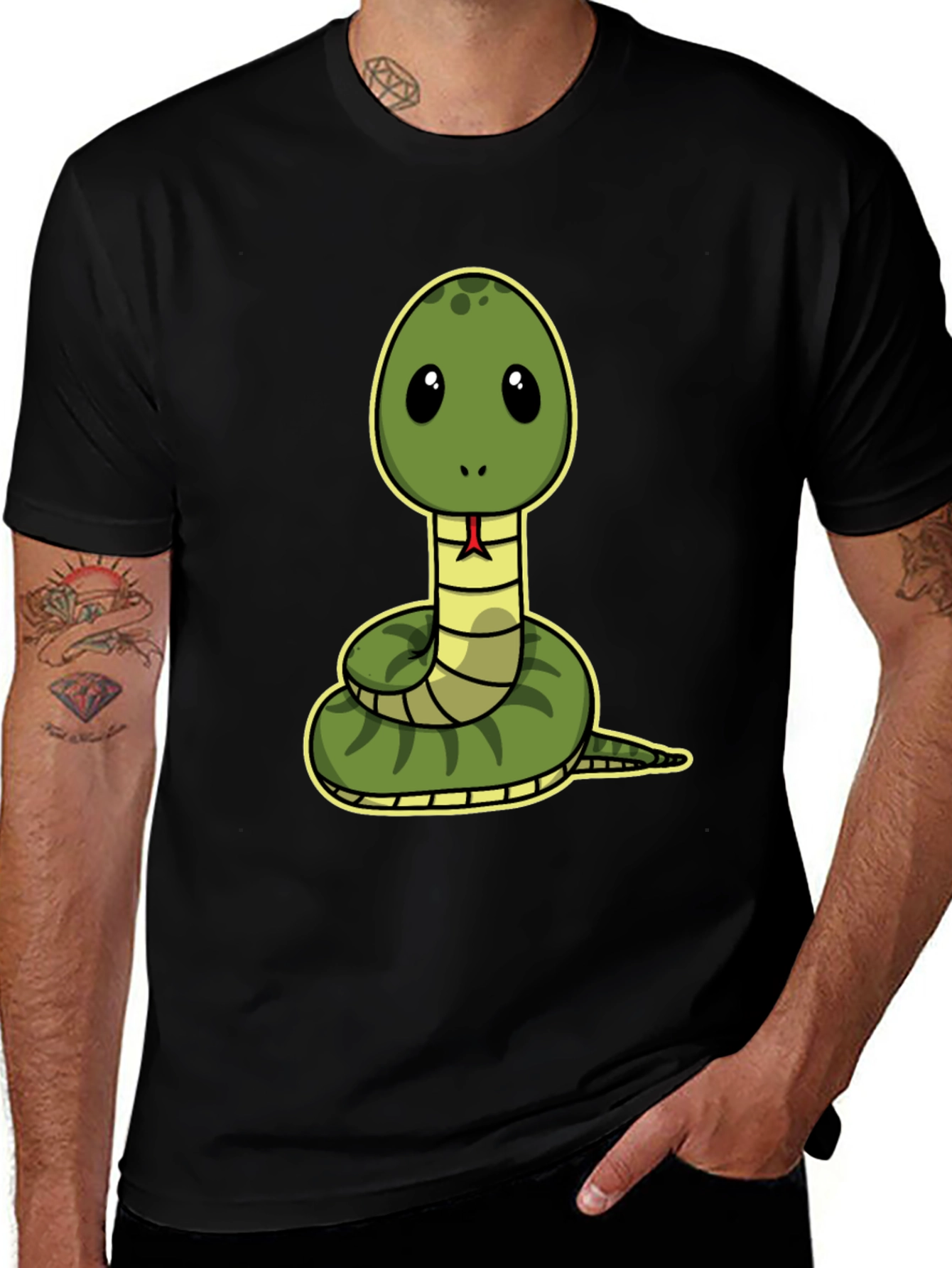 Cute Snake Graphic Tee - Fun Reptile T-Shirt