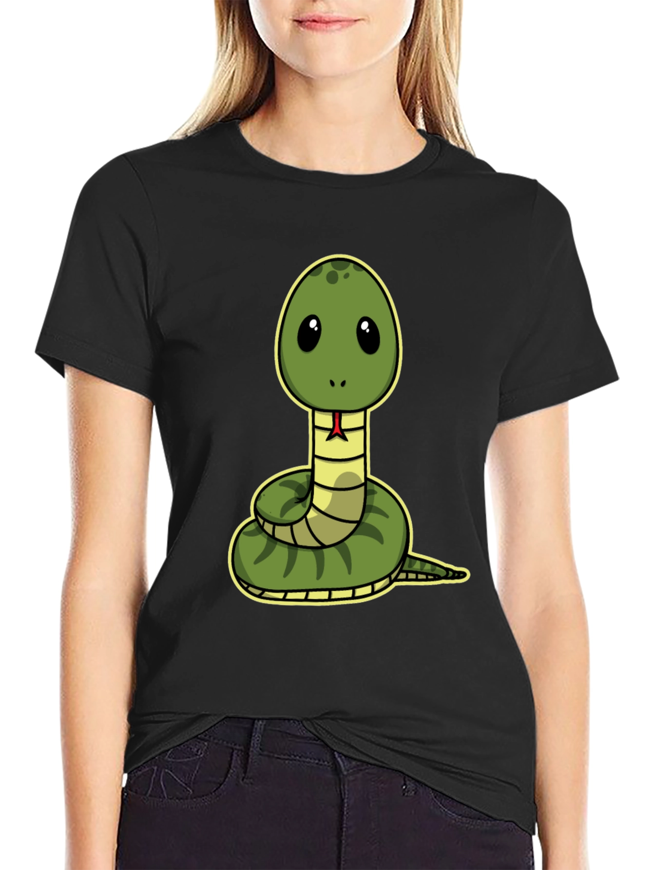 Cute Snake Graphic Tee - Fun Reptile T-Shirt