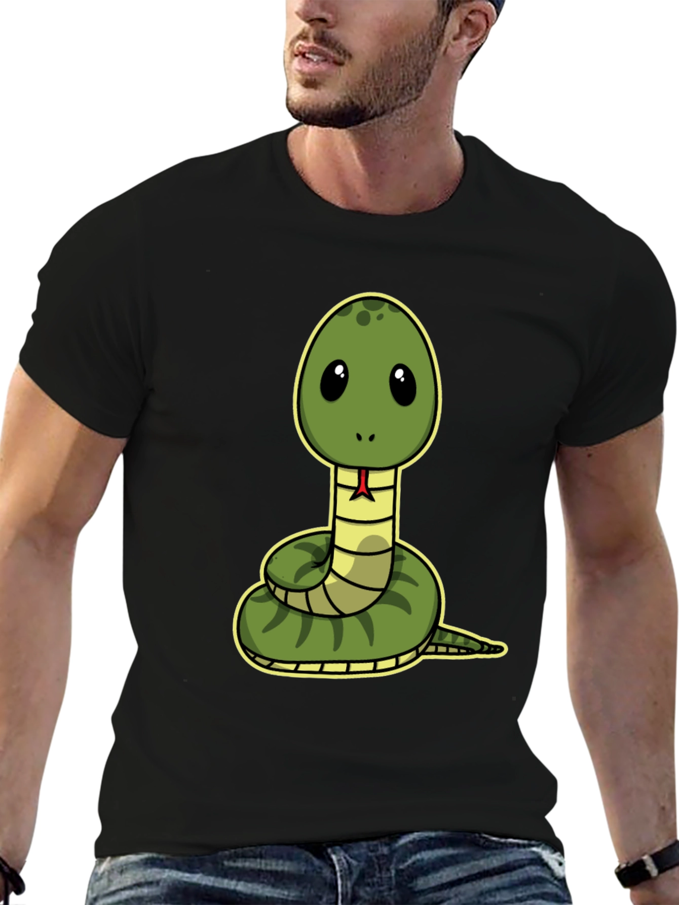 Cute Snake Graphic Tee - Fun Reptile T-Shirt