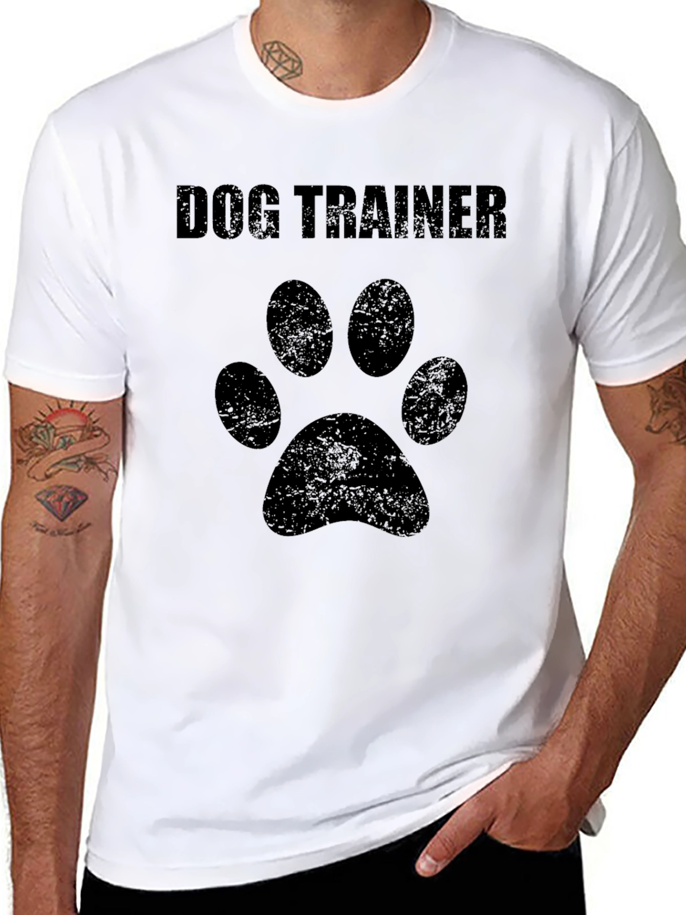 Dog Trainer Paw Print T-Shirt