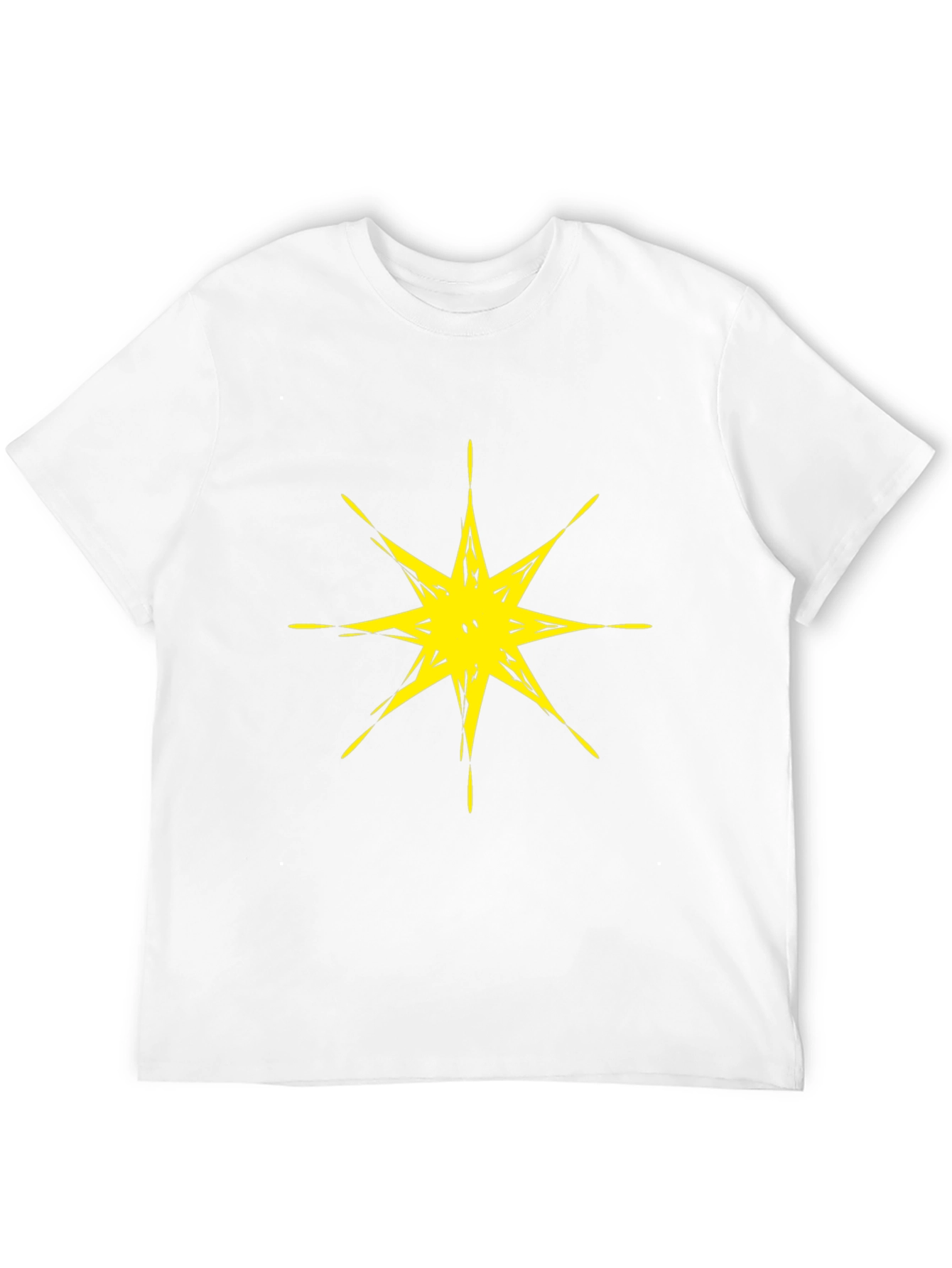 Abstract Star Graphic Black T-Shirt