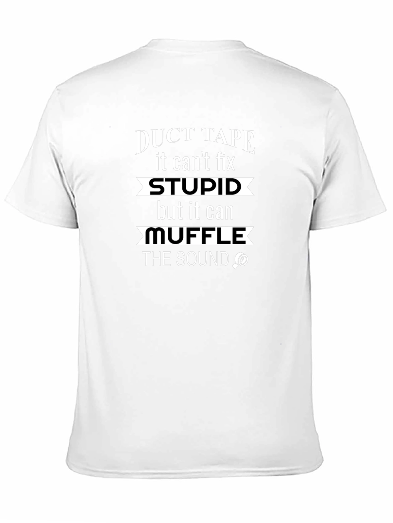 Funny Duct Tape Fix Stupid Mens Black T-Shirt