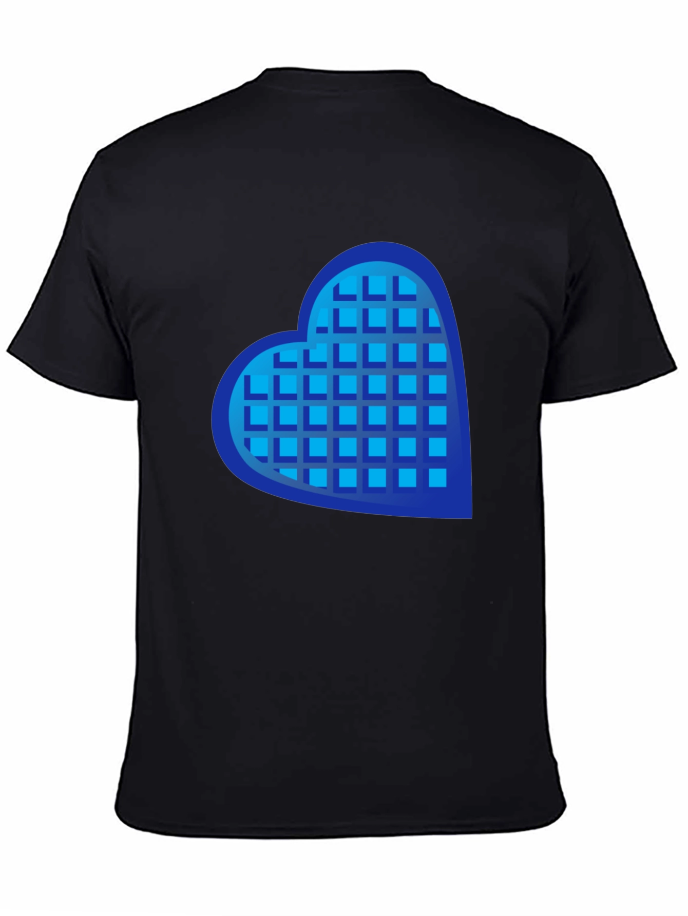 Heart Waffle Graphic Tee - Casual Mens Shirt