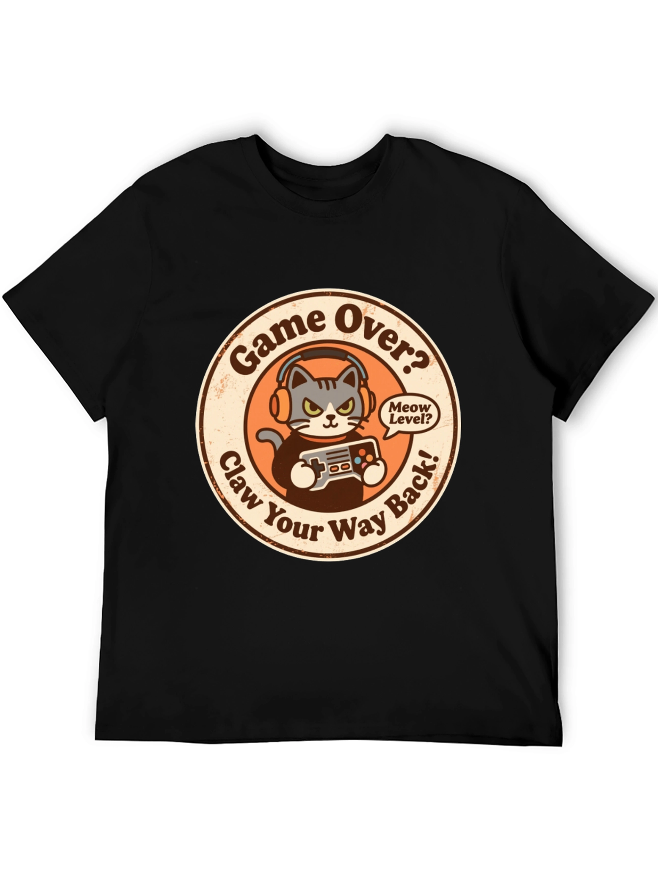 Game Over Cat Gamer T-Shirt
