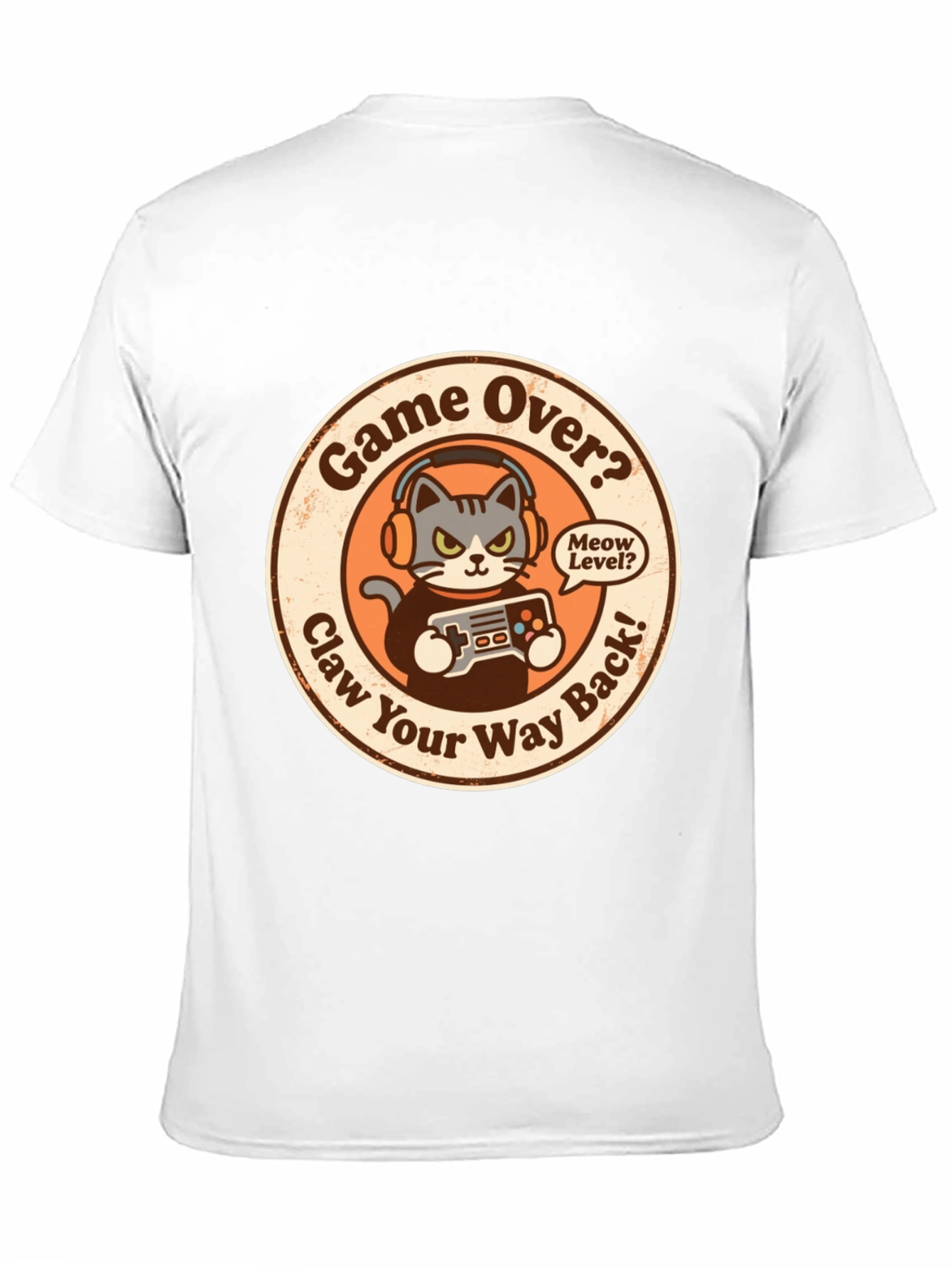 Game Over Cat Gamer T-Shirt