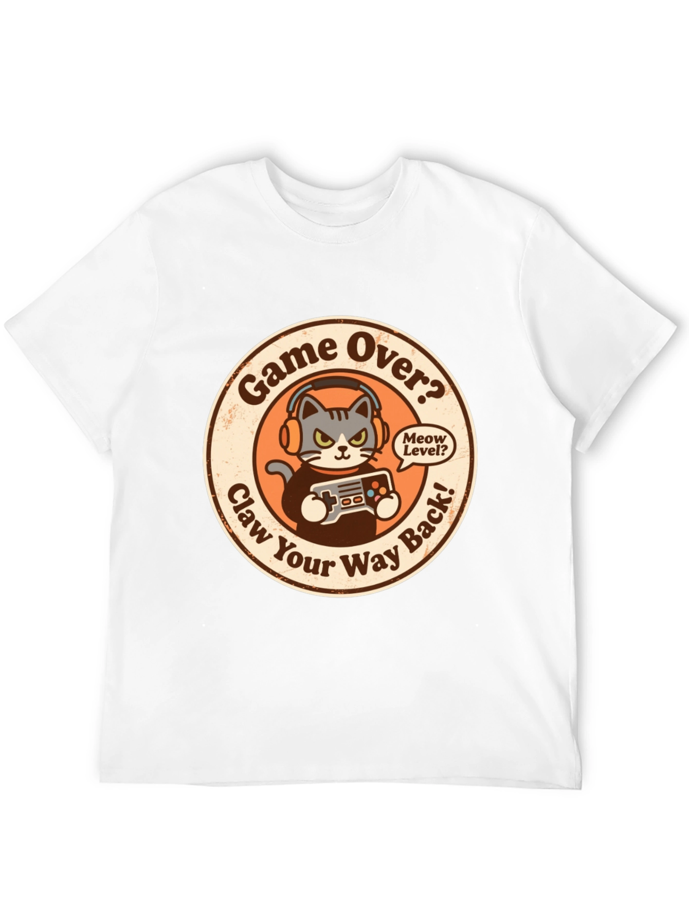 Game Over Cat Gamer T-Shirt
