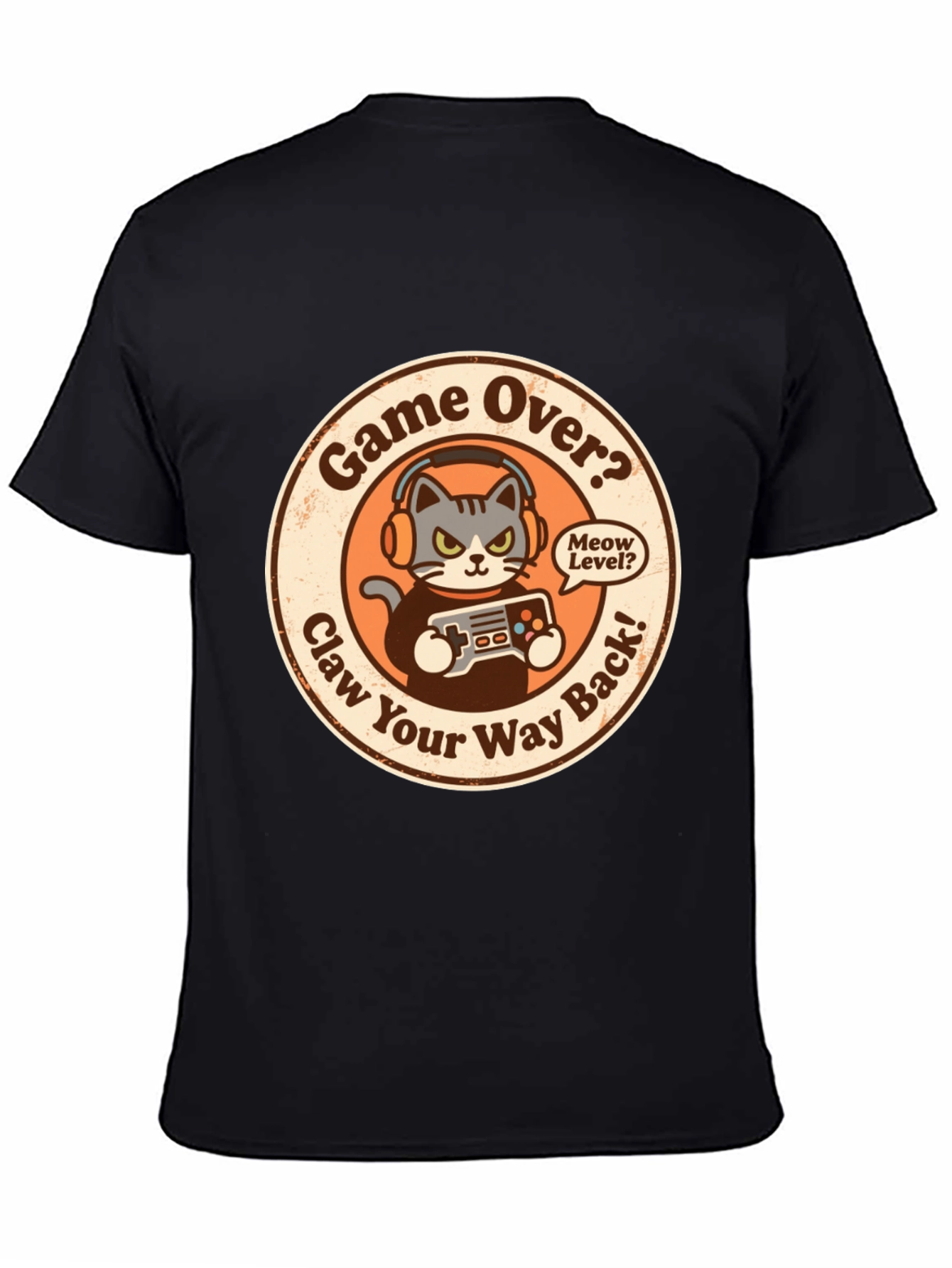 Game Over Cat Gamer T-Shirt