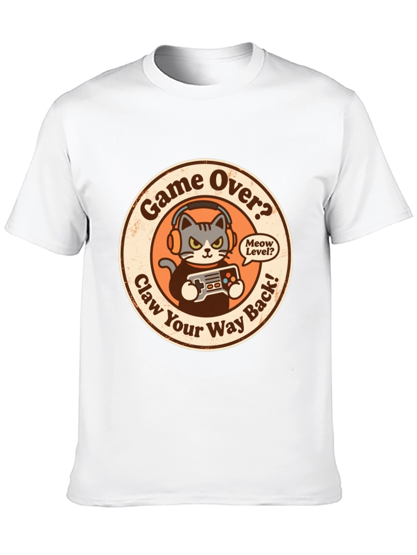 Game Over Cat Gamer T-Shirt