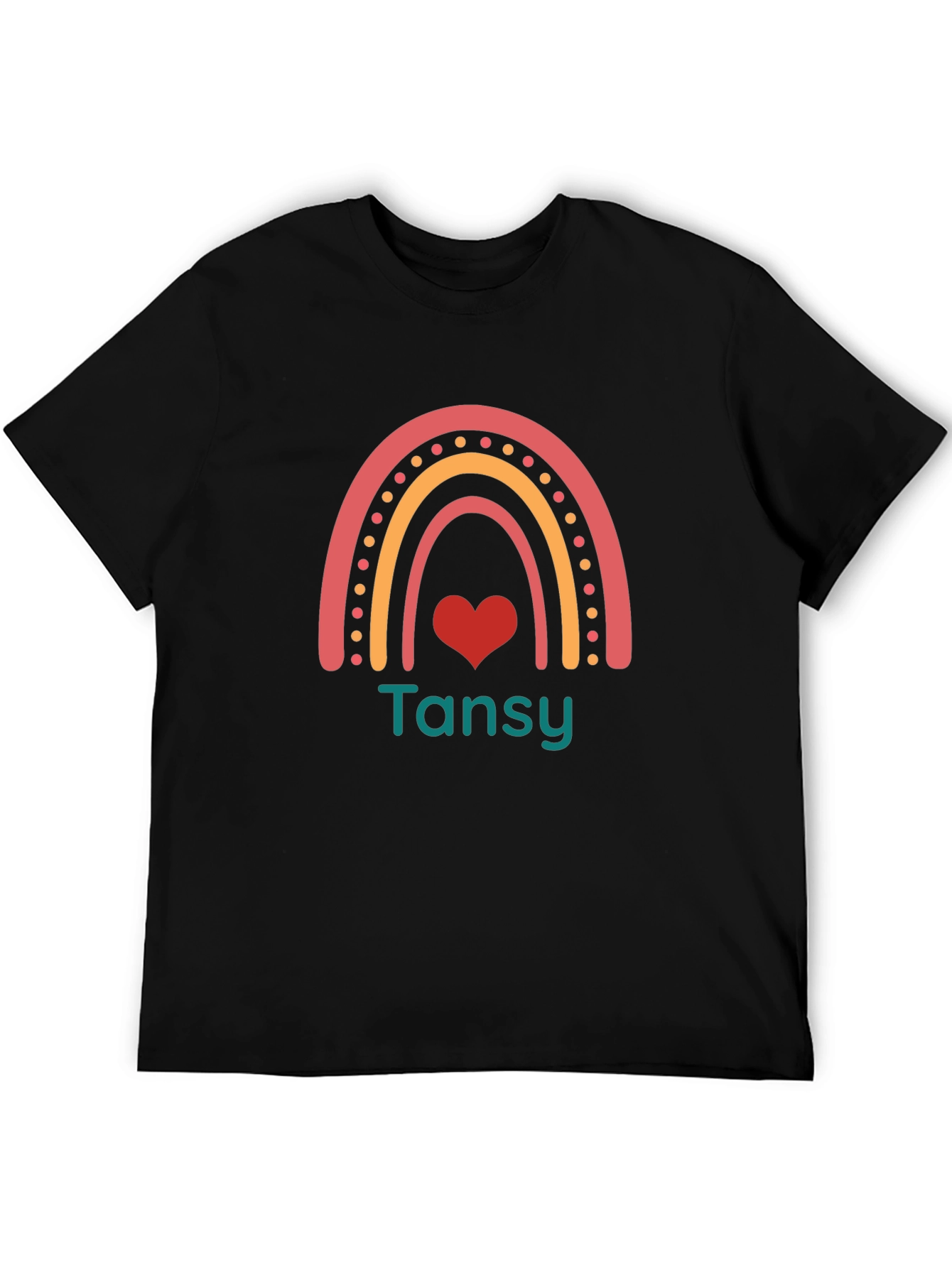 Rainbow Heart Name T-Shirt
