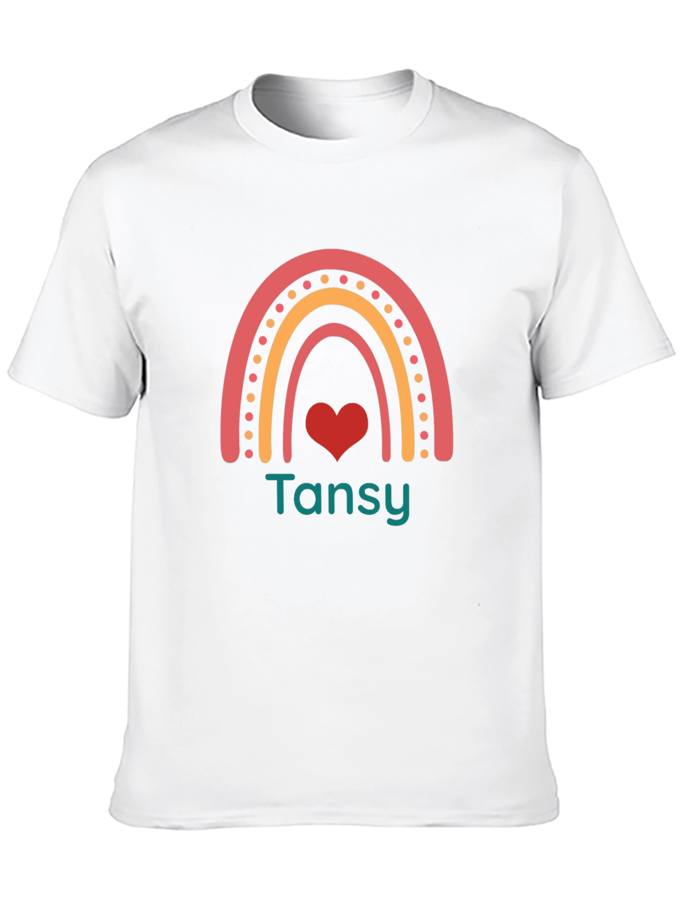 Rainbow Heart Name T-Shirt