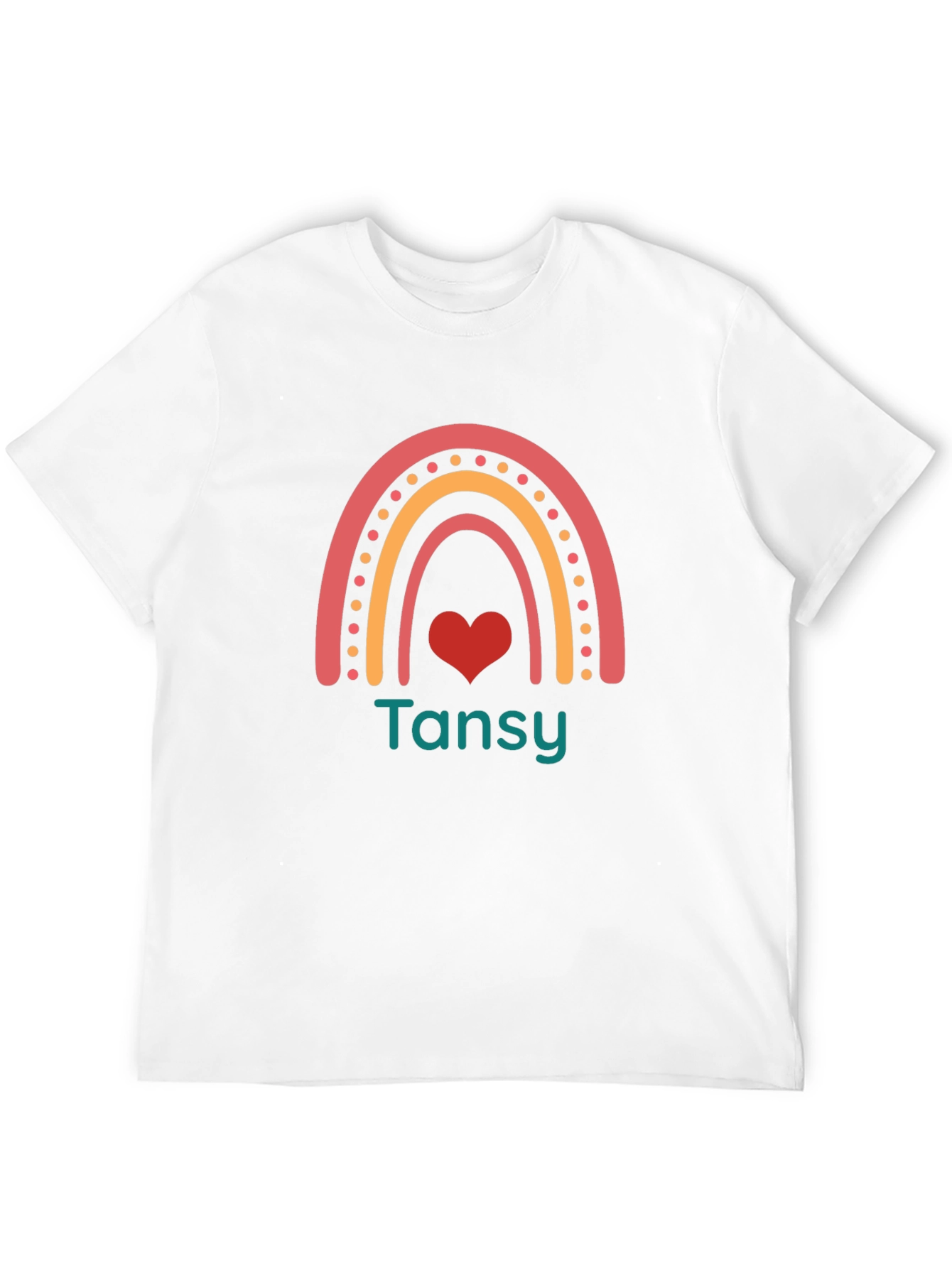 Rainbow Heart Name T-Shirt