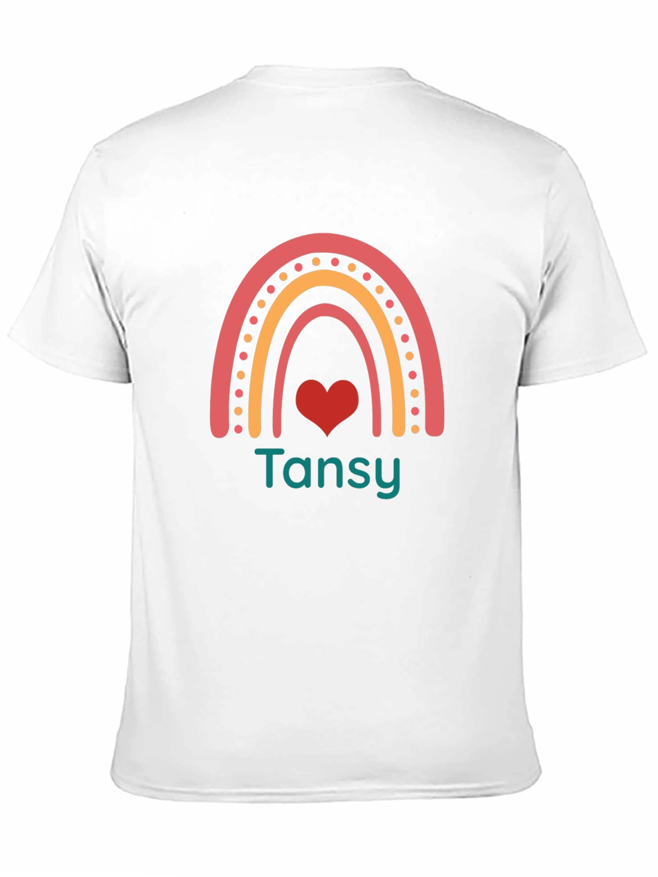 Rainbow Heart Name T-Shirt