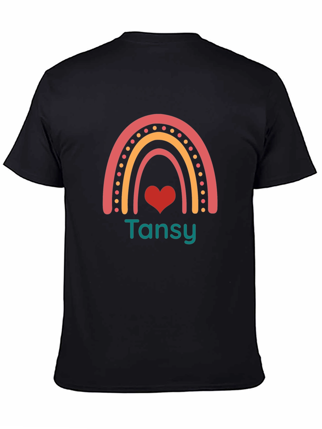 Rainbow Heart Name T-Shirt