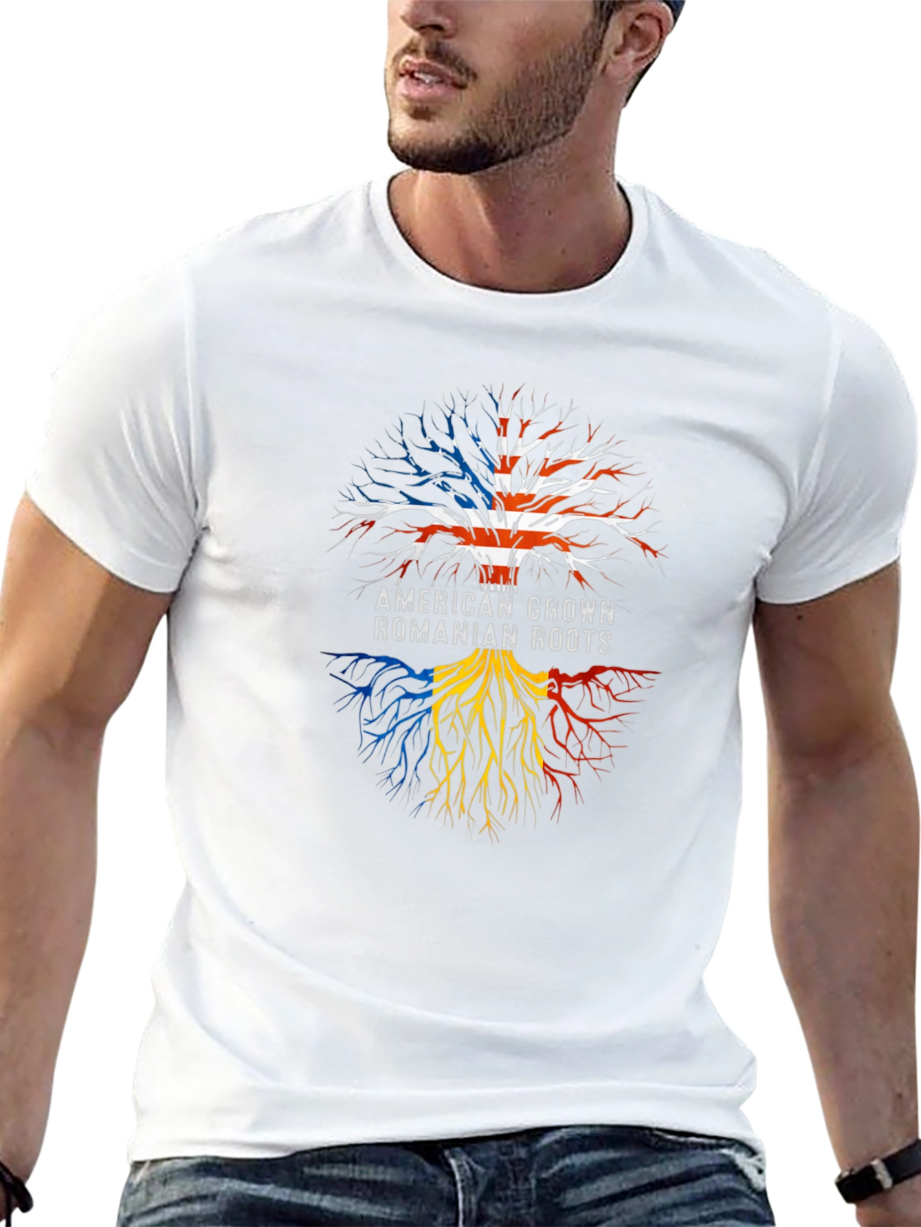 American Grown Romanian Roots Graphic T-Shirt