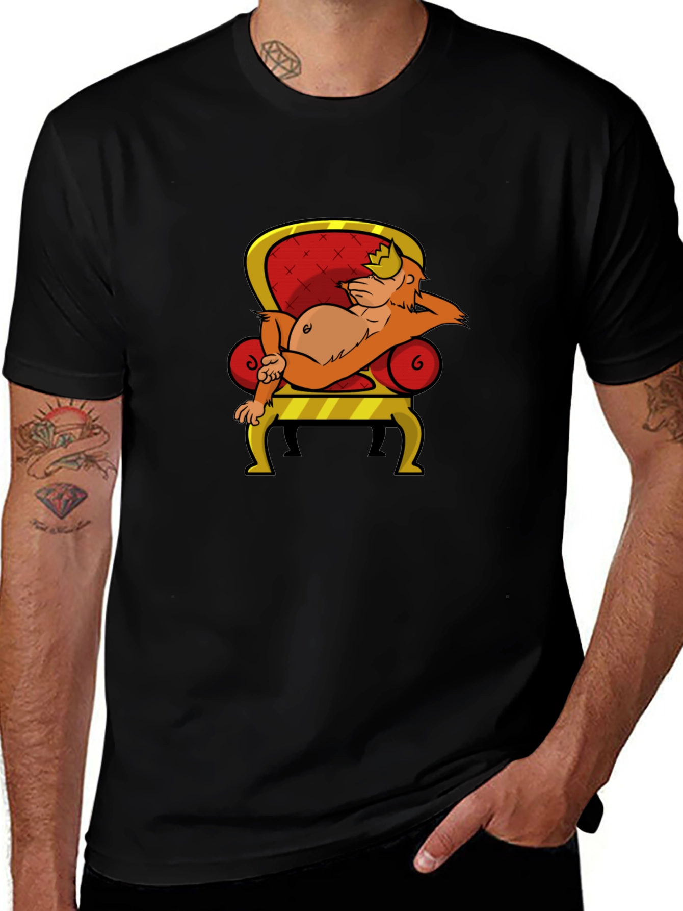 King Kong Cartoon T-Shirt - Black