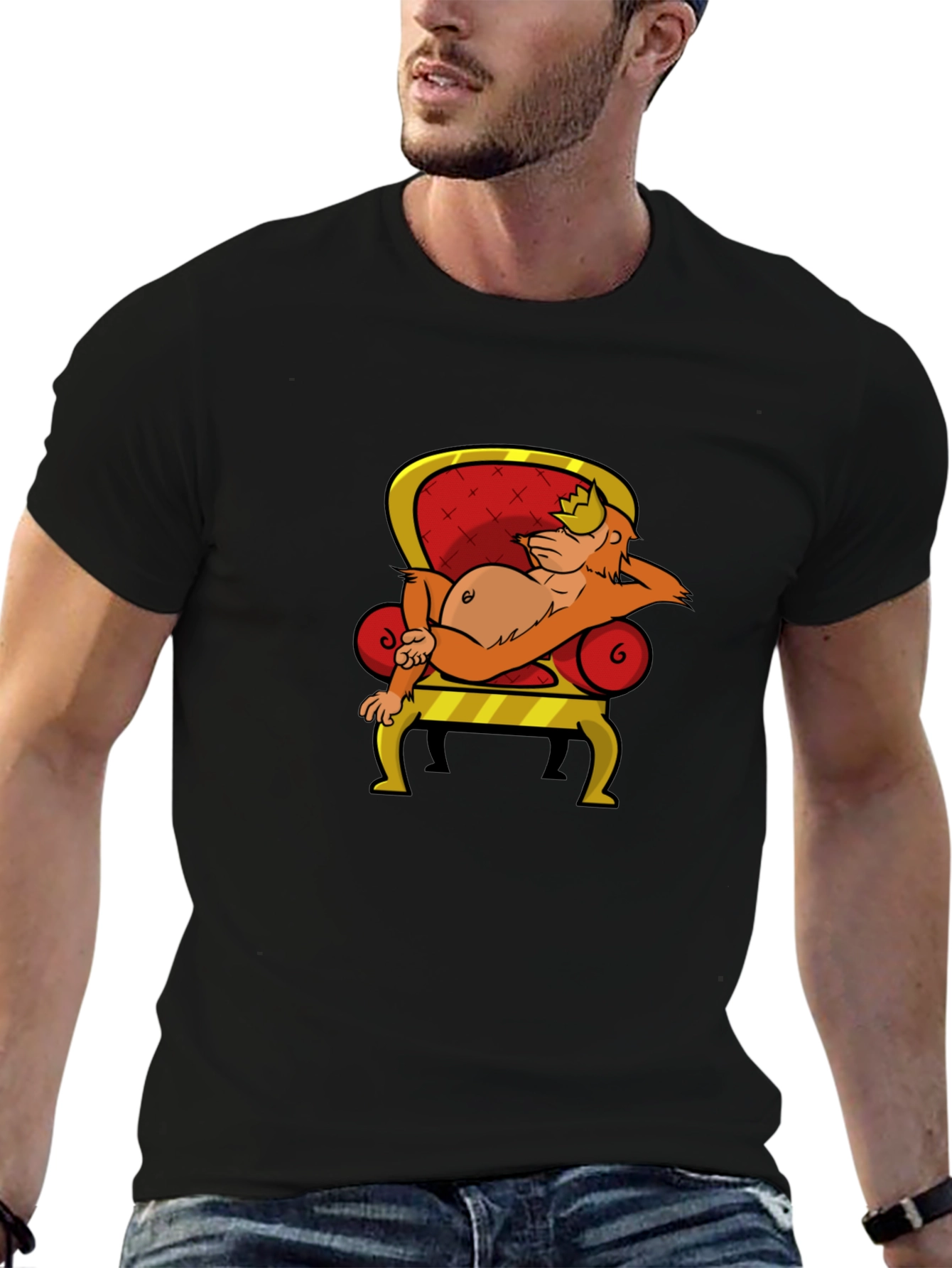 King Kong Cartoon T-Shirt - Black