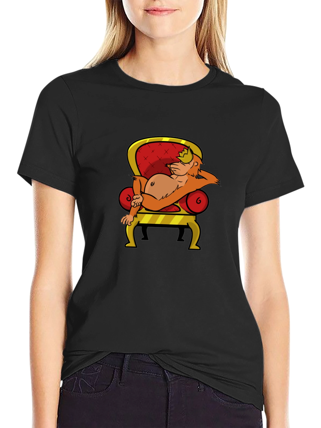 King Kong Cartoon T-Shirt - Black