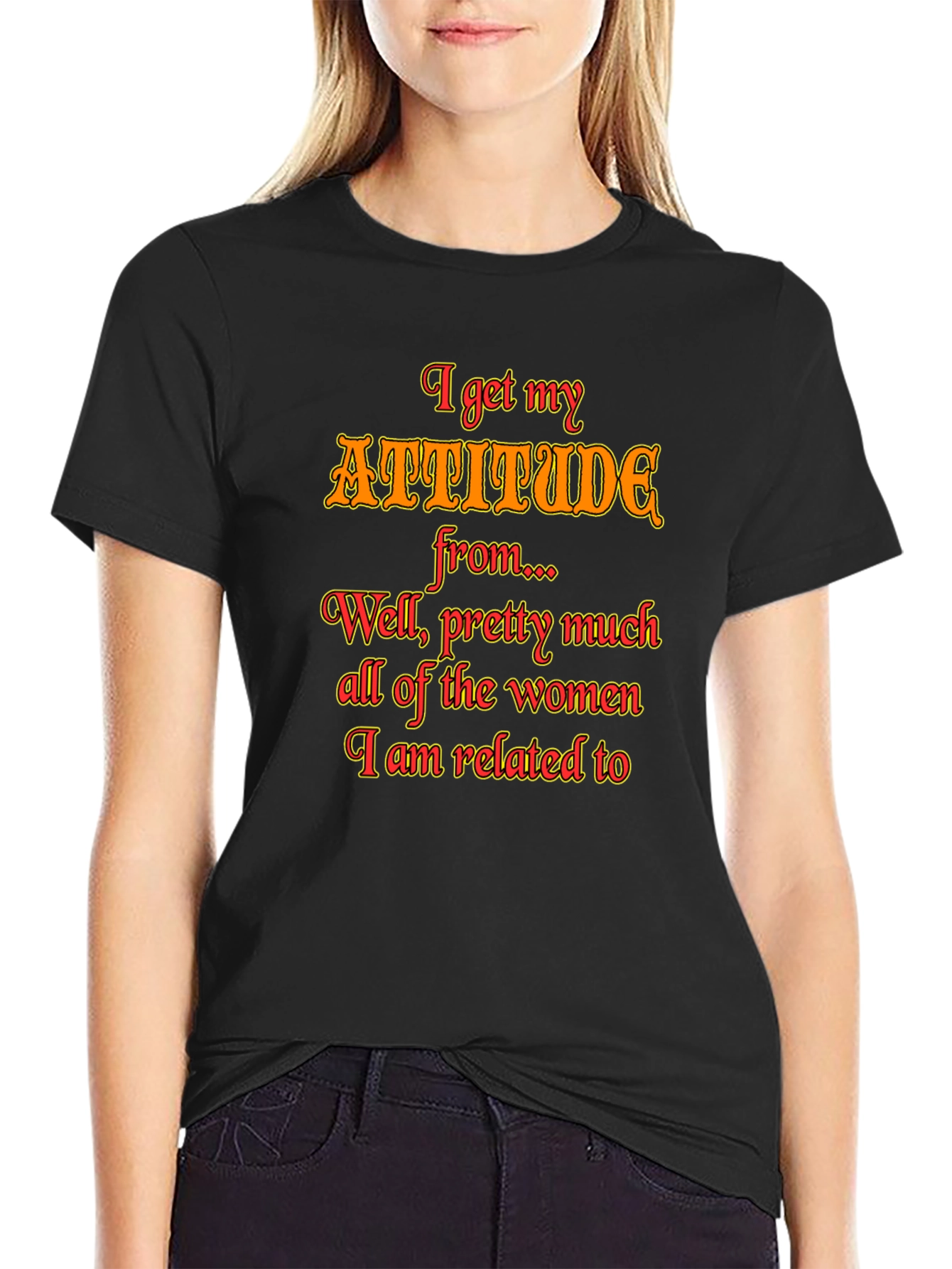 Attitude Women Graphic T-Shirt