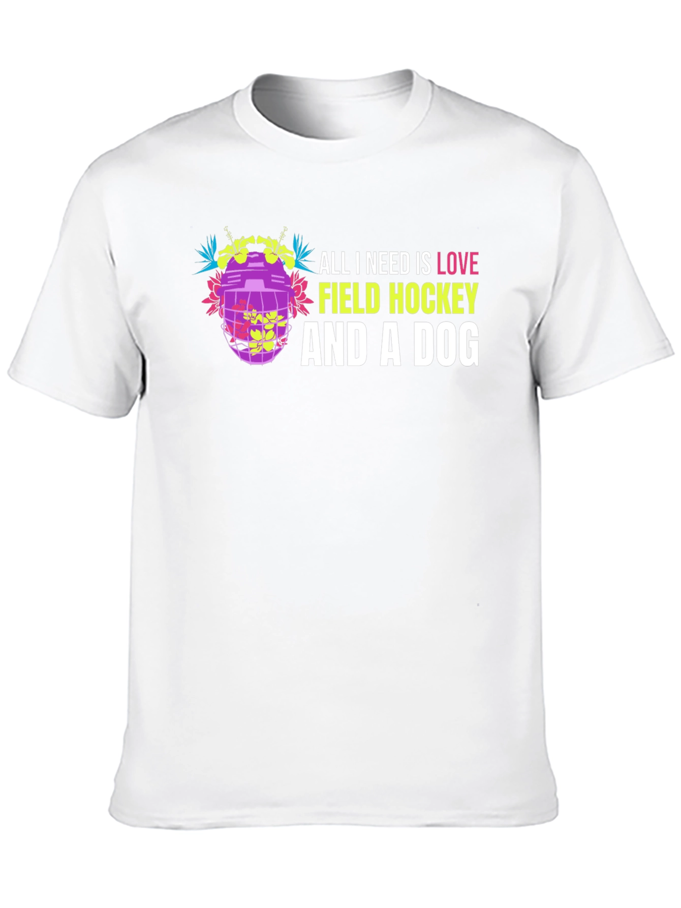Field Hockey Dog Lover Graphic Tee