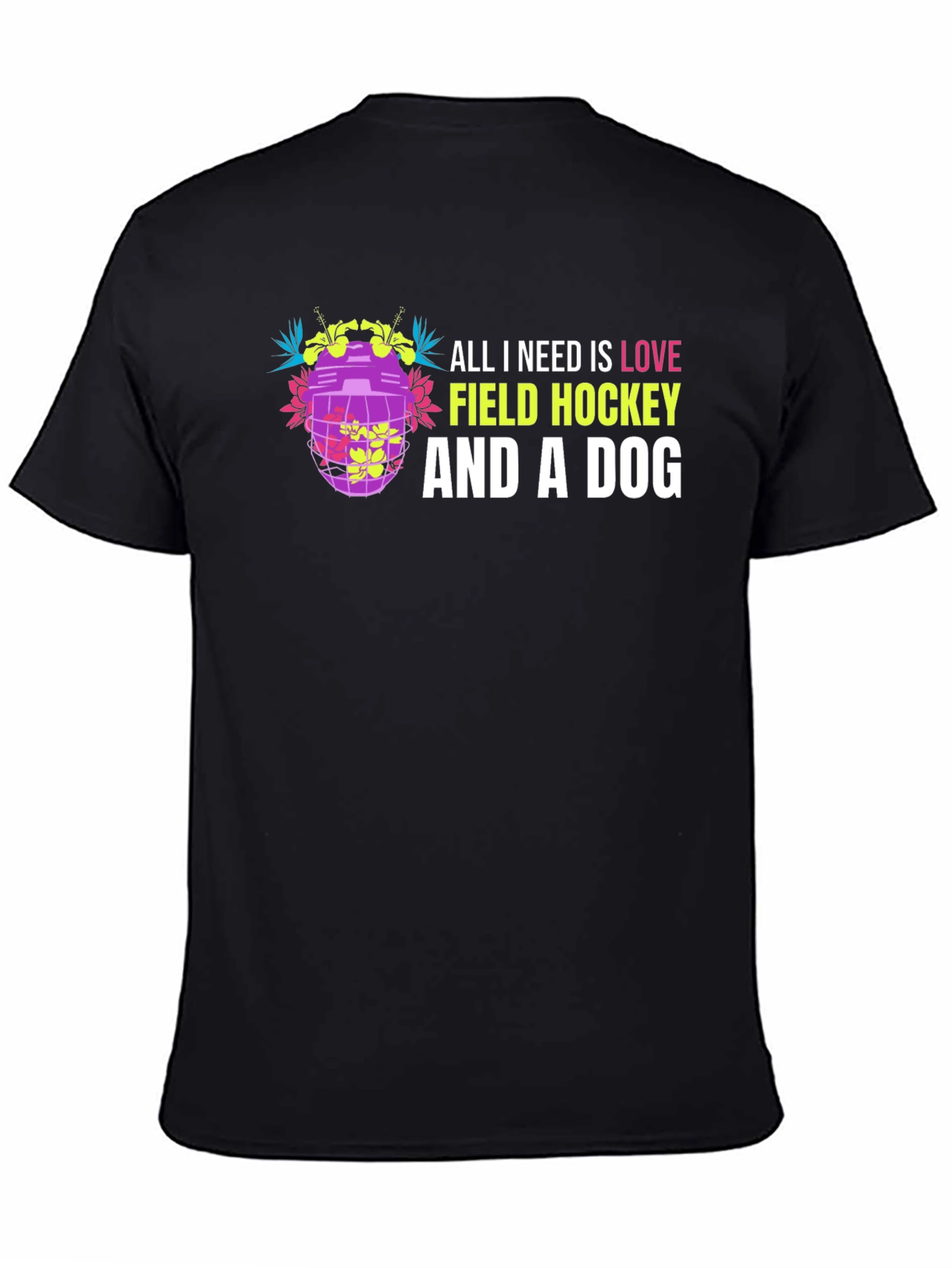 Field Hockey Dog Lover Graphic Tee
