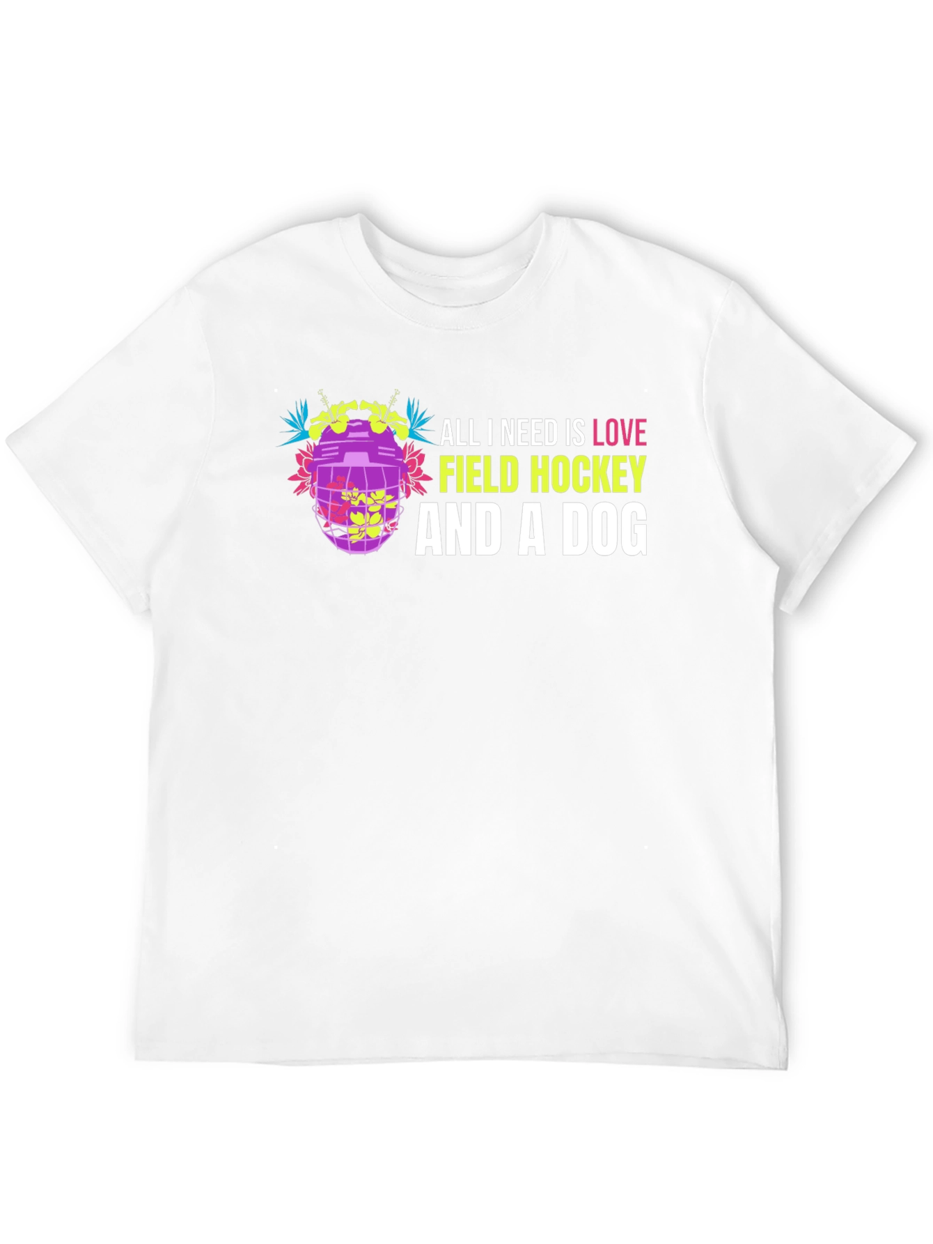 Field Hockey Dog Lover Graphic Tee