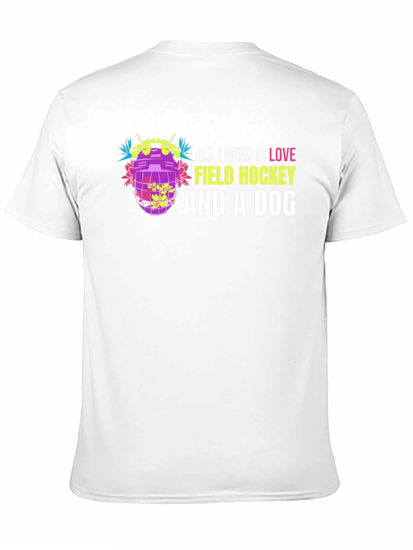 Field Hockey Dog Lover Graphic Tee