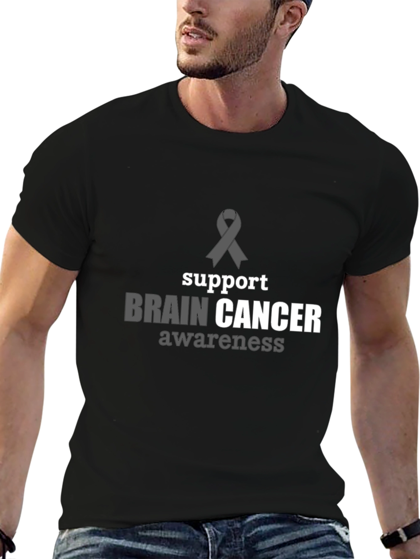 Brain Cancer Awareness Support T-Shirt