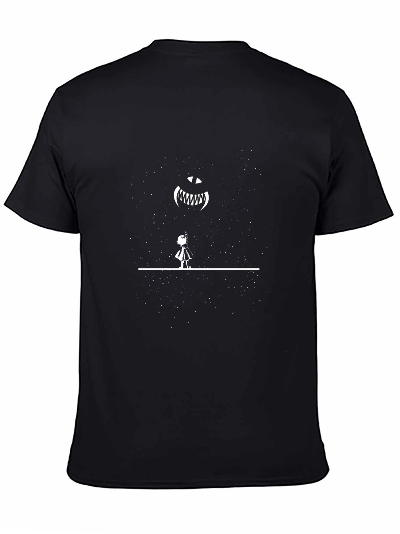Monster Stare Black T-Shirt - Unique Graphic Tee