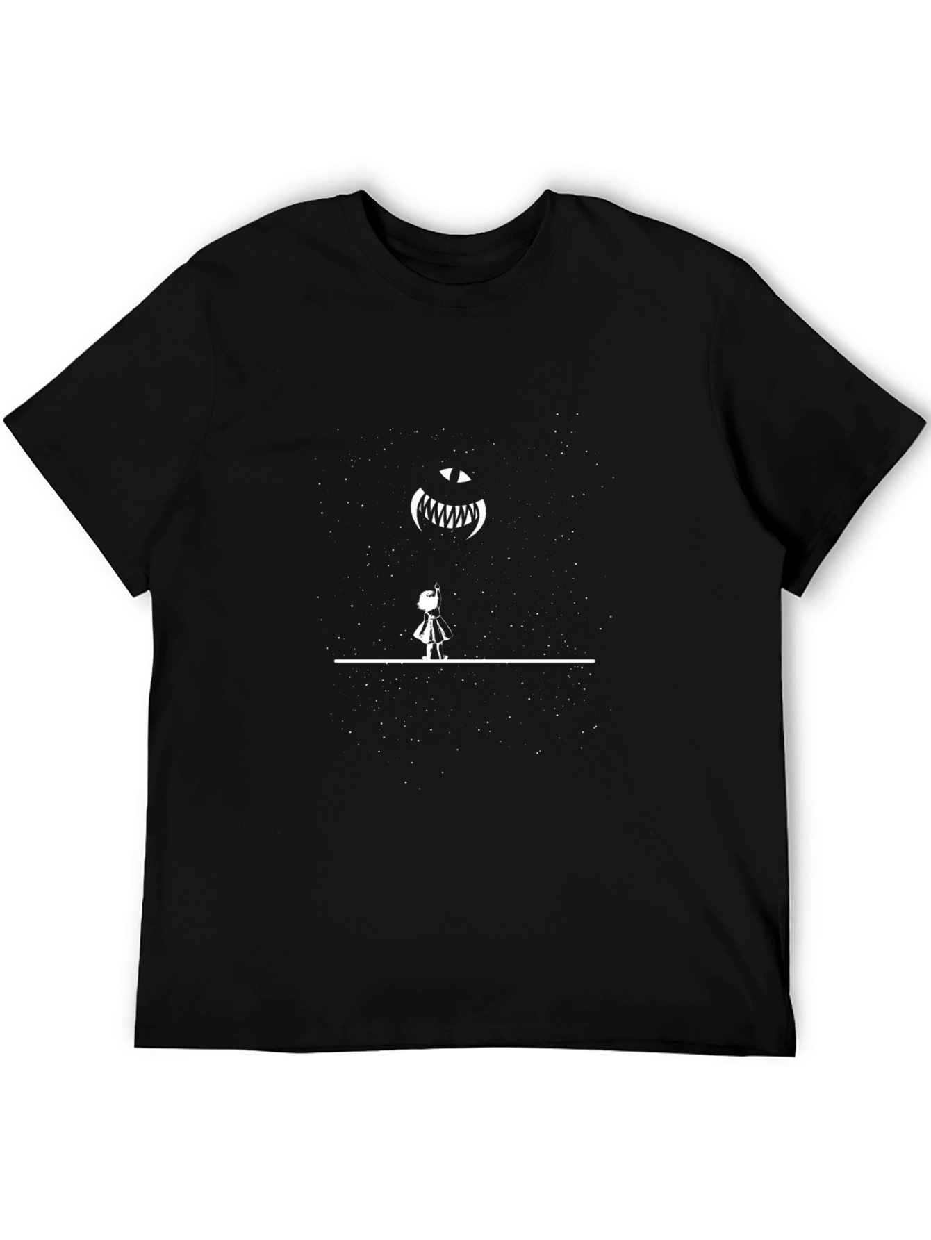 Monster Stare Black T-Shirt - Unique Graphic Tee