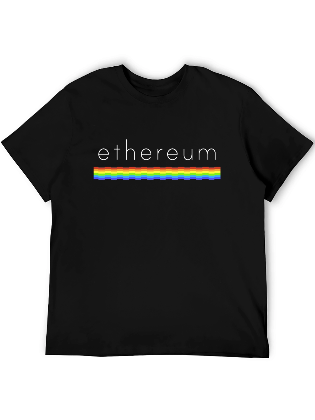 Ethereum Rainbow Stripe Graphic T-Shirt