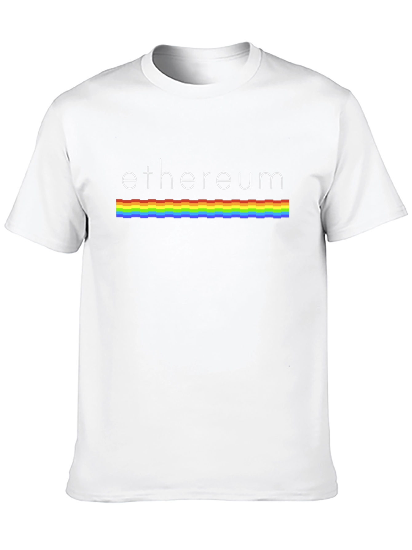 Ethereum Rainbow Stripe Graphic T-Shirt