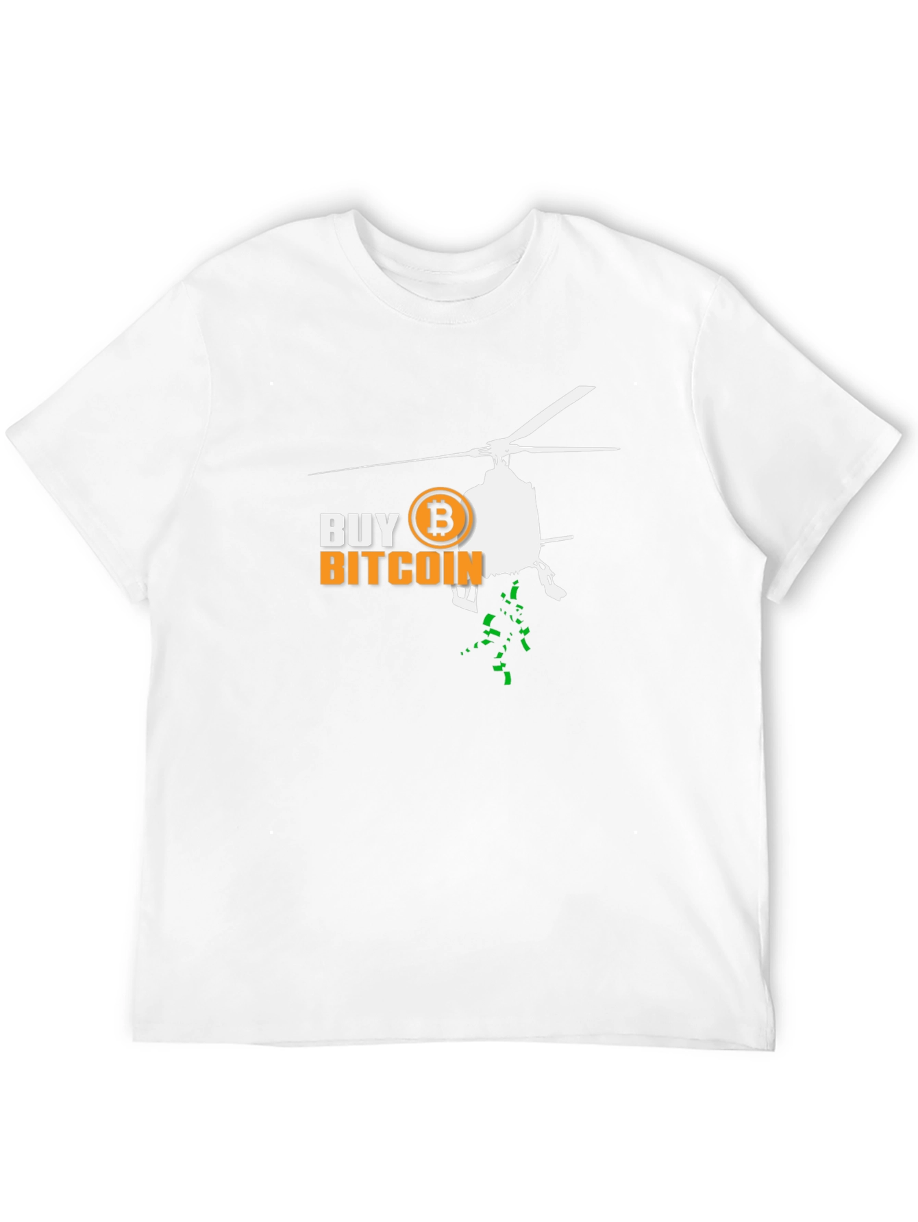 Buy Bitcoin Helicopter T-Shirt Crypto Black Tee