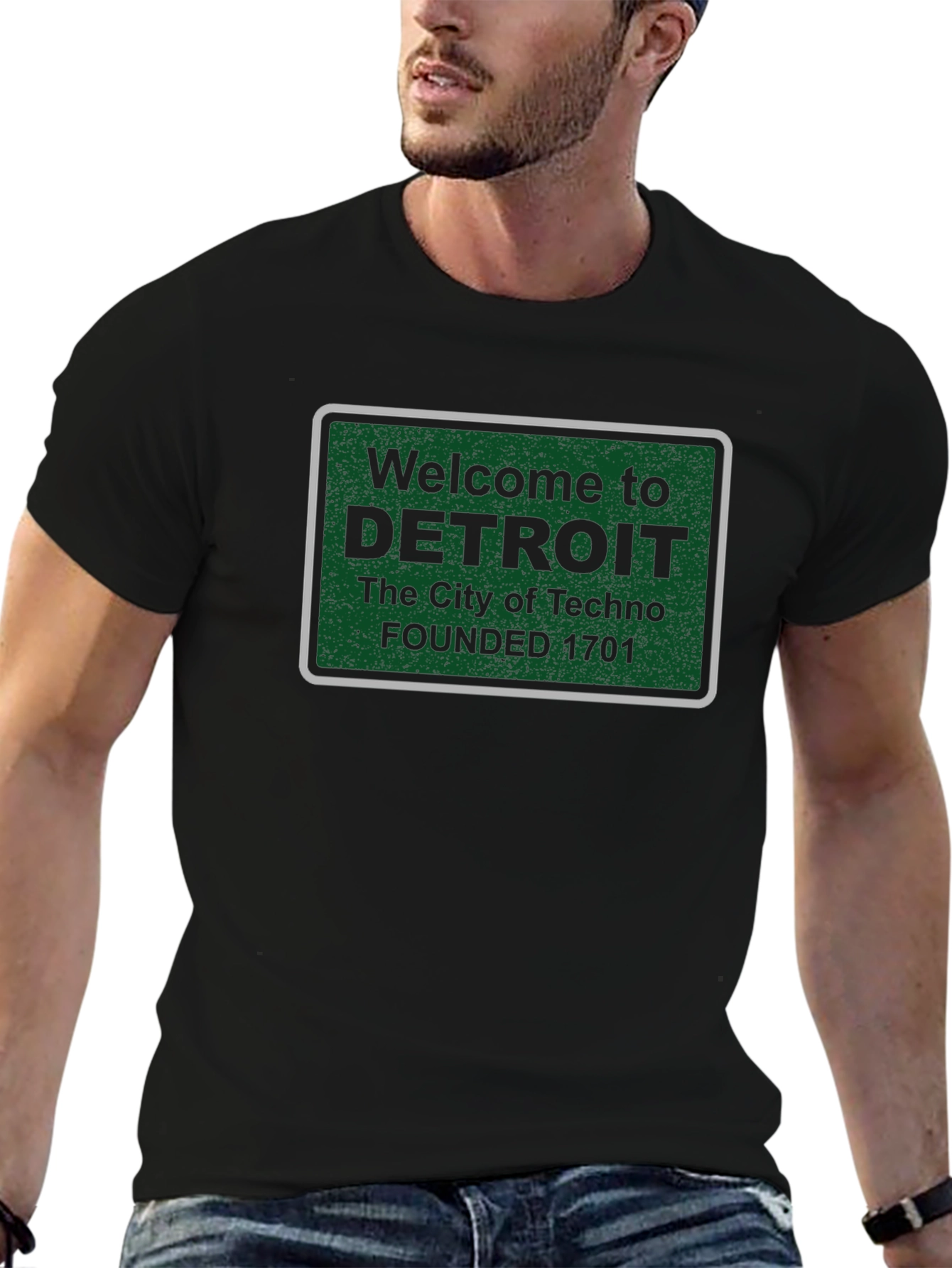 Detroit City of Techno Graphic T-Shirt