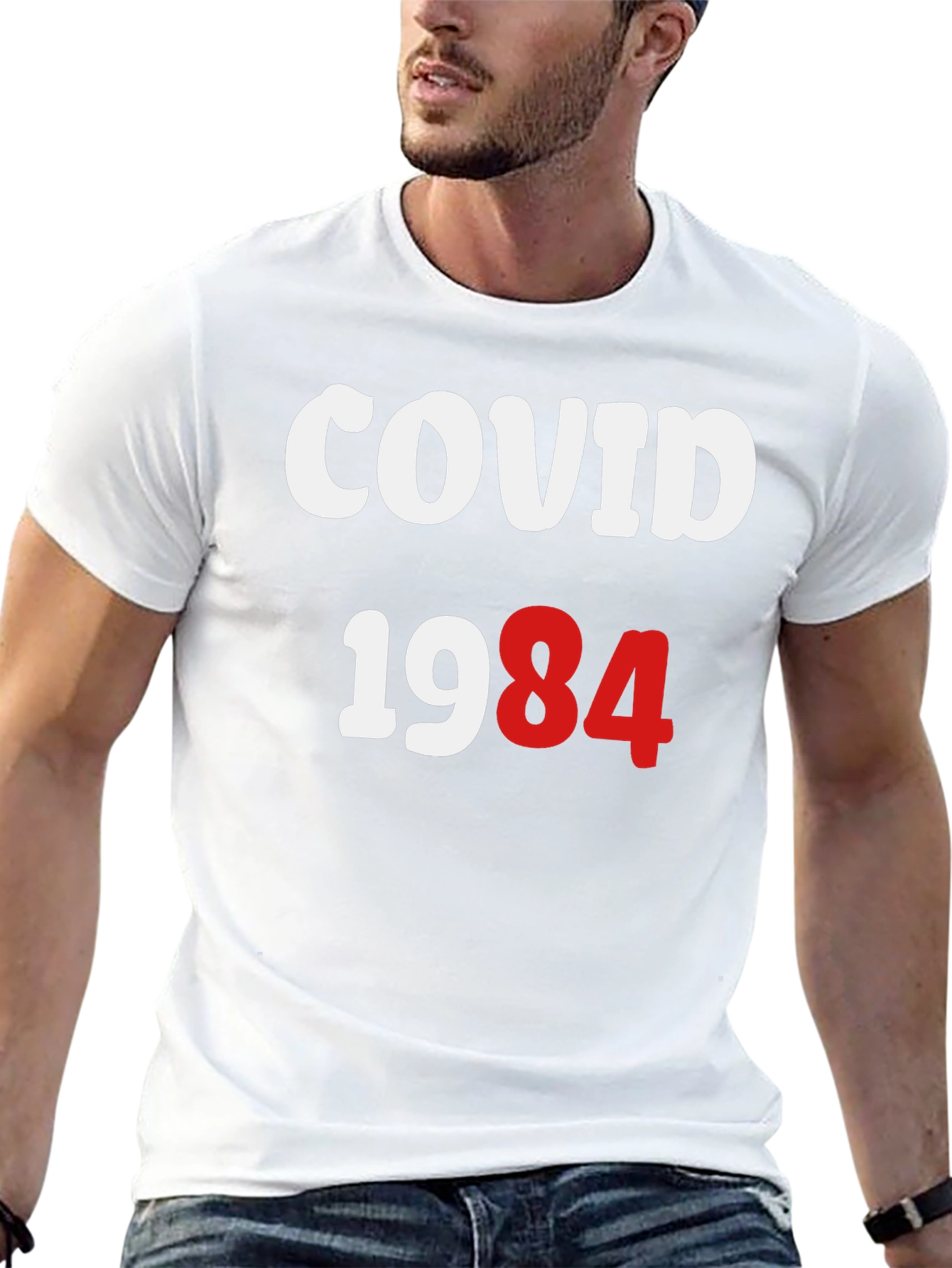 COVID 1984 T-Shirt Bold Statement Tee Classic Fit