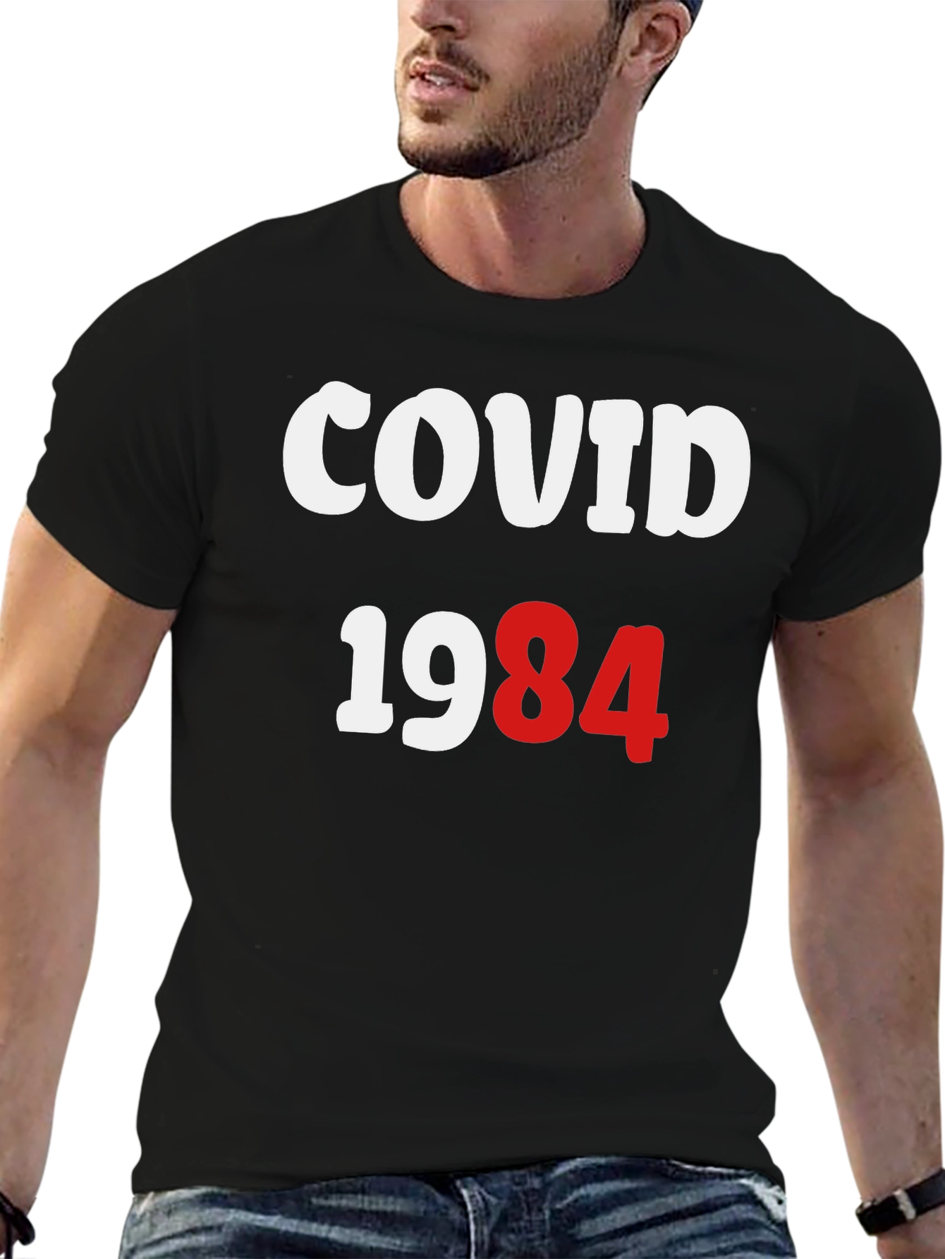 COVID 1984 T-Shirt Bold Statement Tee Classic Fit