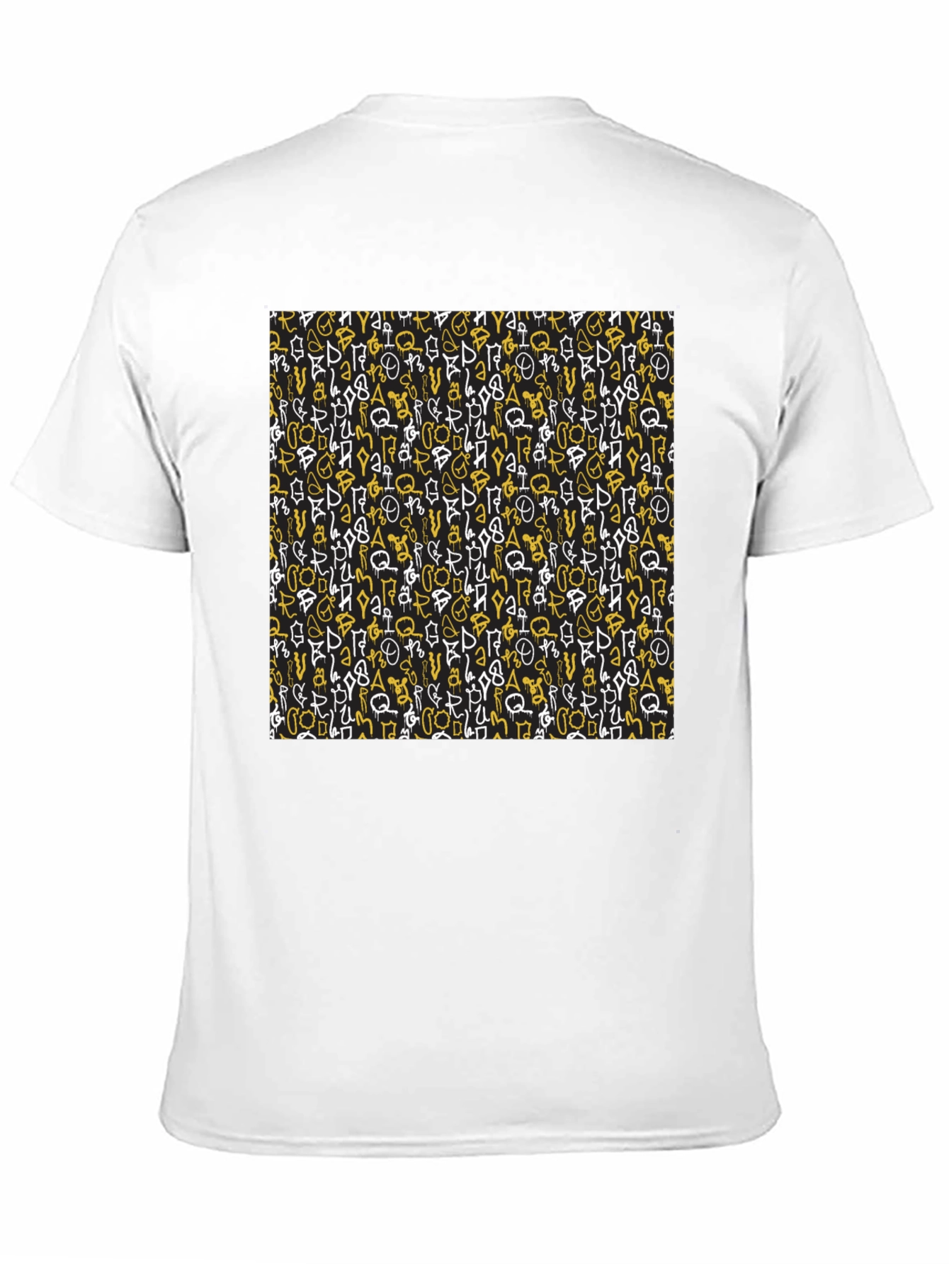 Abstract Graffiti Print Black T-Shirt
