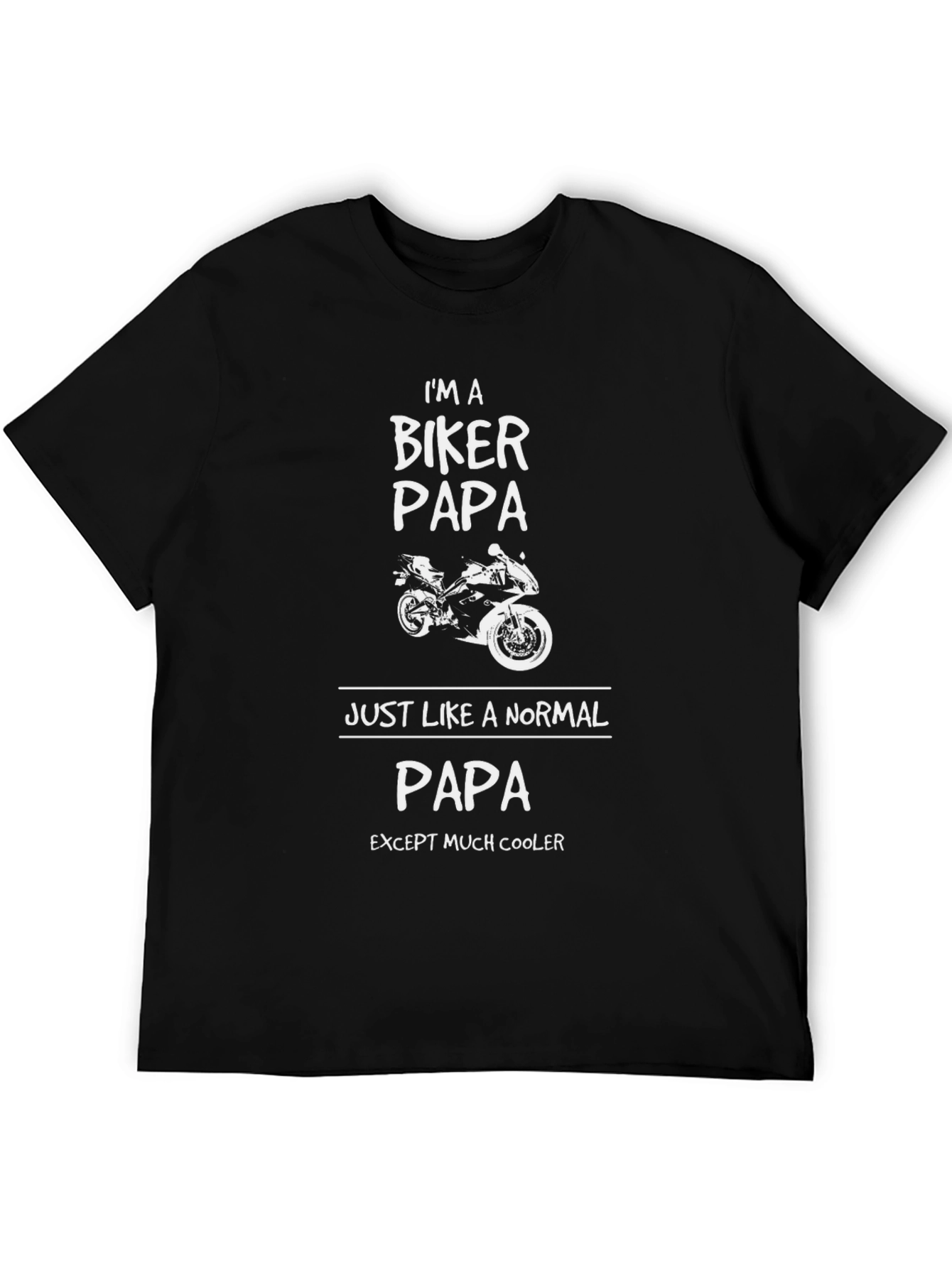 Biker Papa T-Shirt - Cool Dad Gift