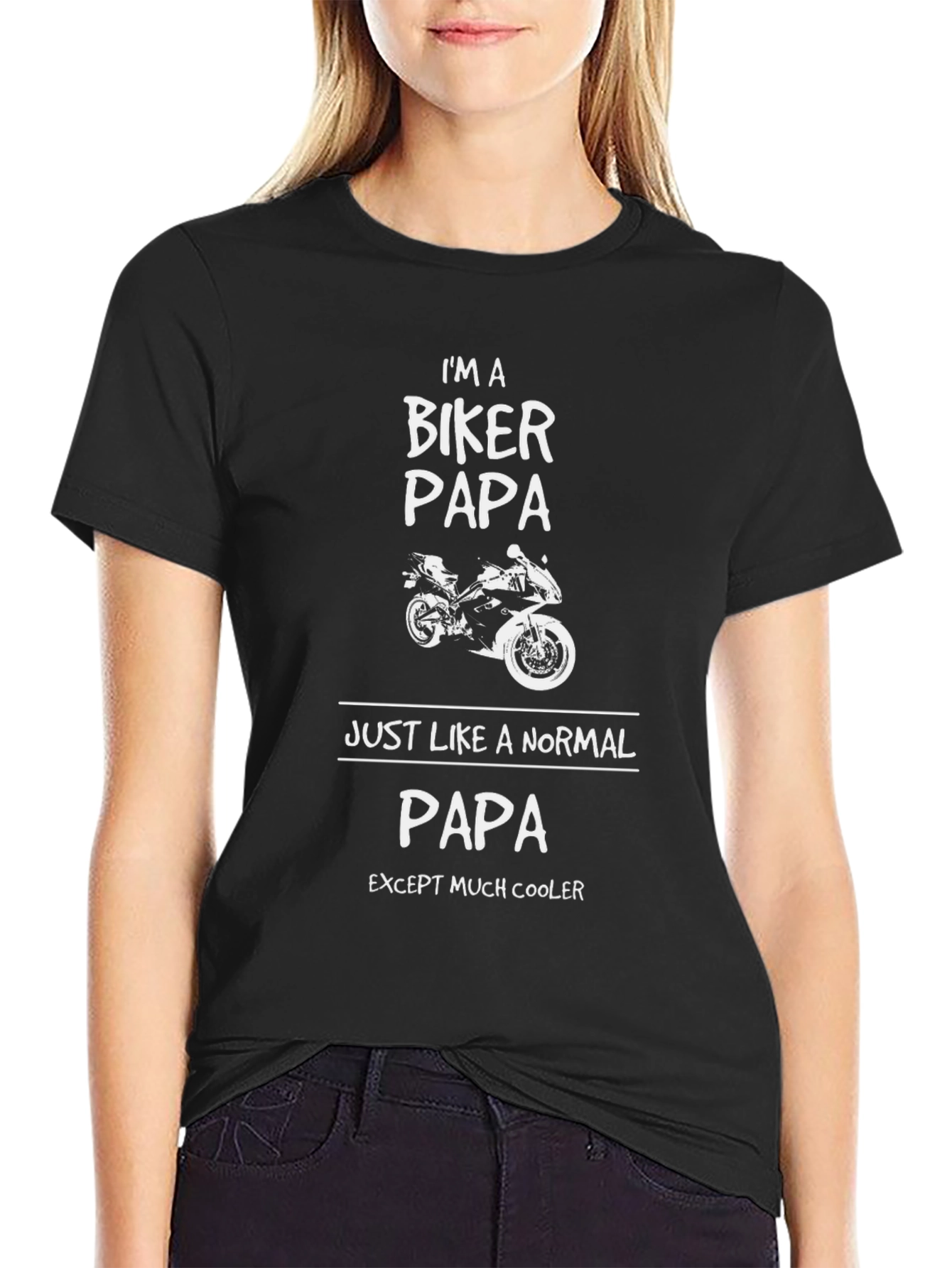 Biker Papa T-Shirt - Cool Dad Gift