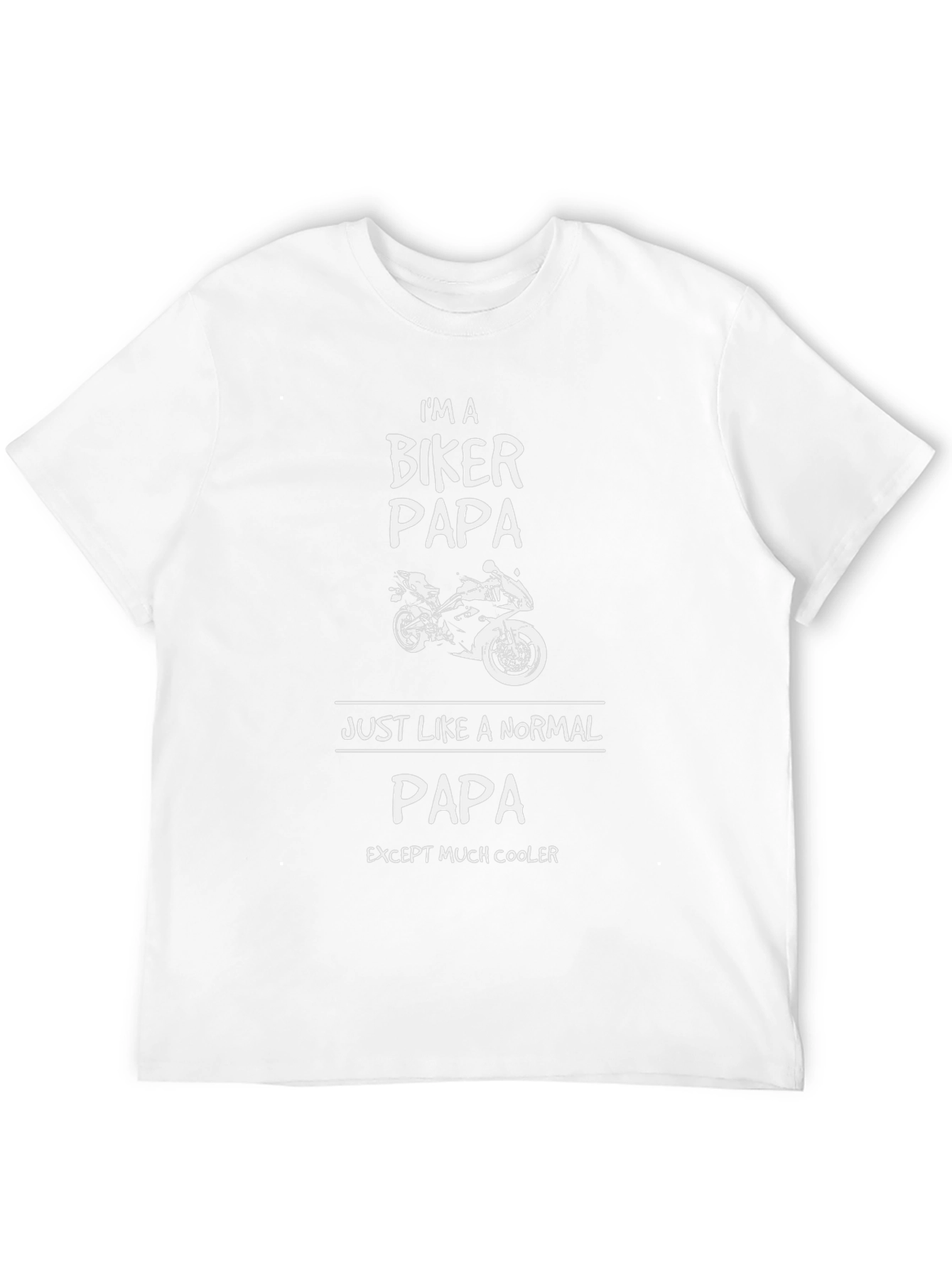 Biker Papa T-Shirt - Cool Dad Gift