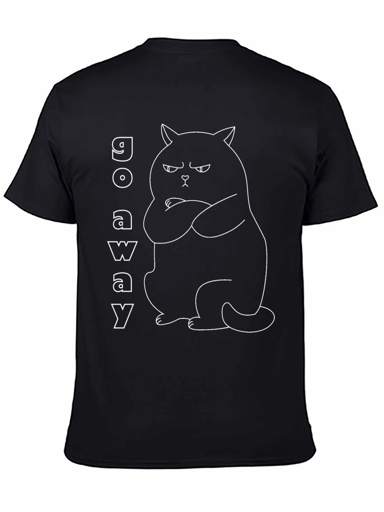 Go Away Grumpy Cat Graphic T-Shirt