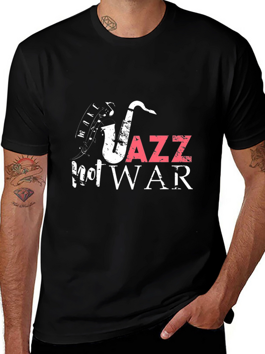 Jazz Not War Black Graphic Tee