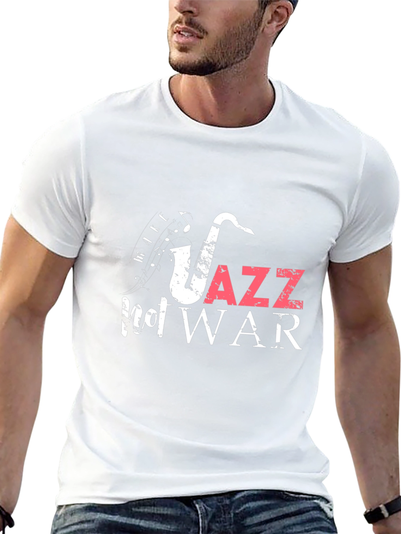 Jazz Not War Black Graphic Tee