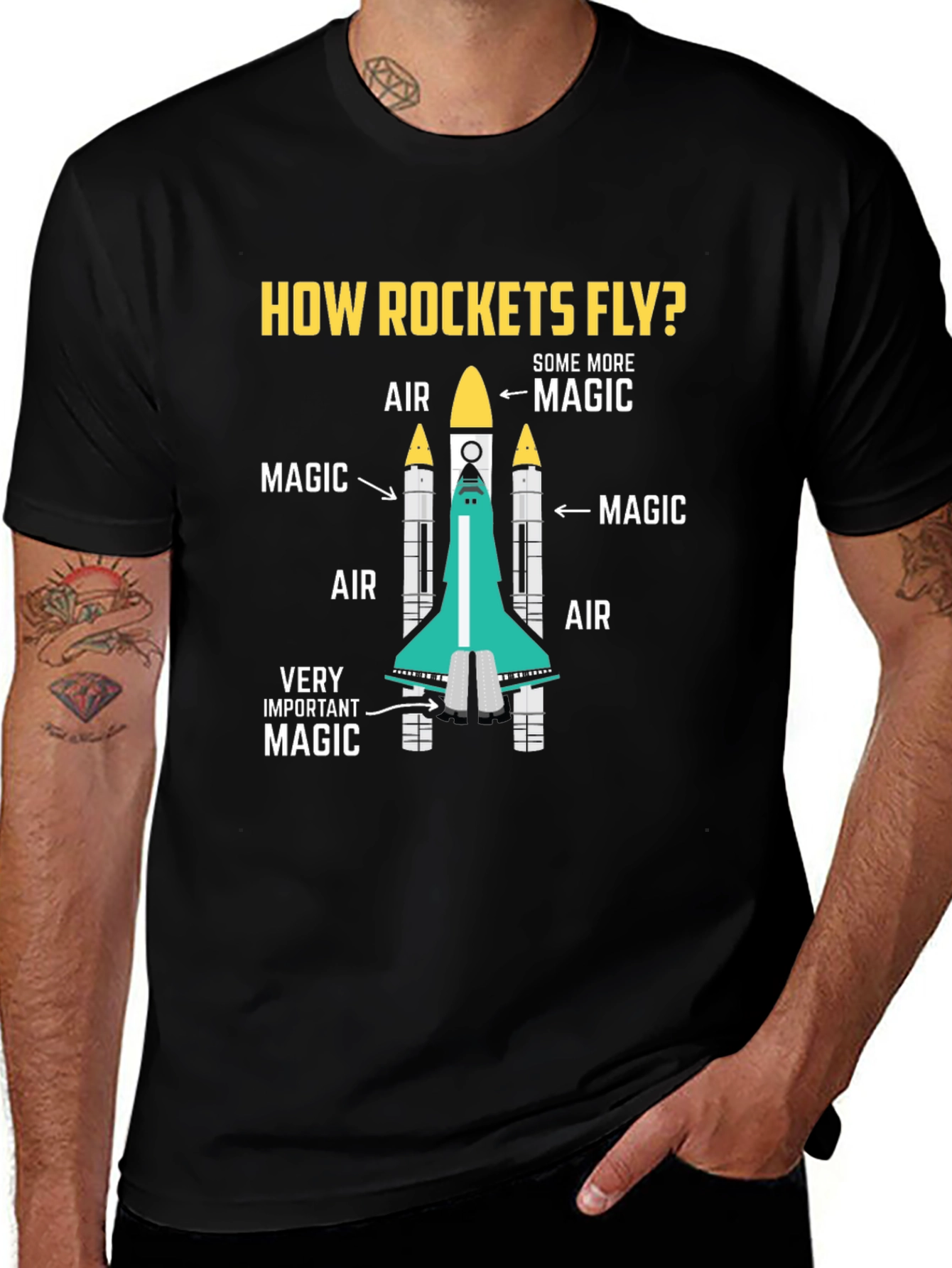 How Rockets Fly T-Shirt - Magic Science Tee