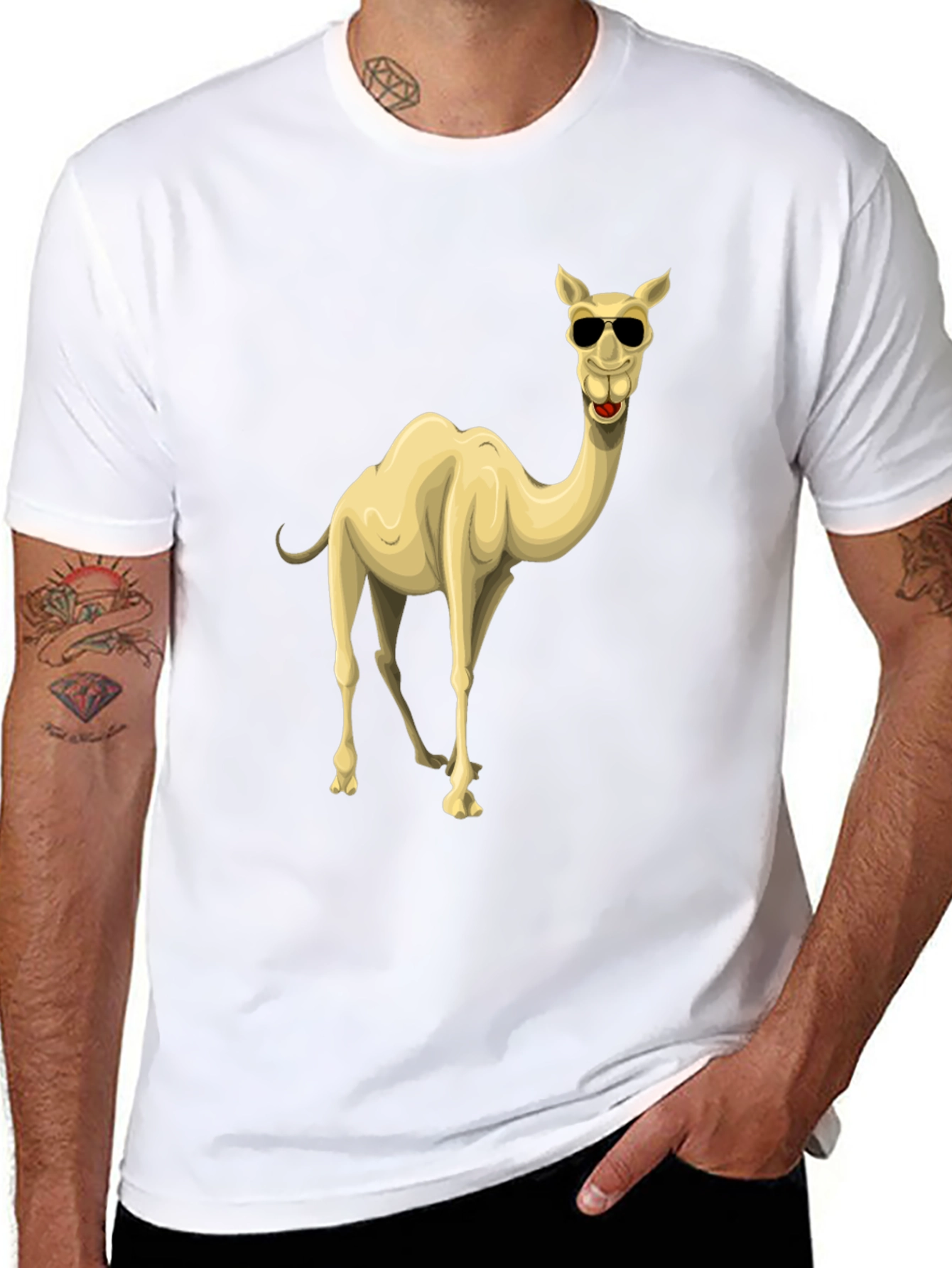 Cool Camel Black Graphic T-Shirt