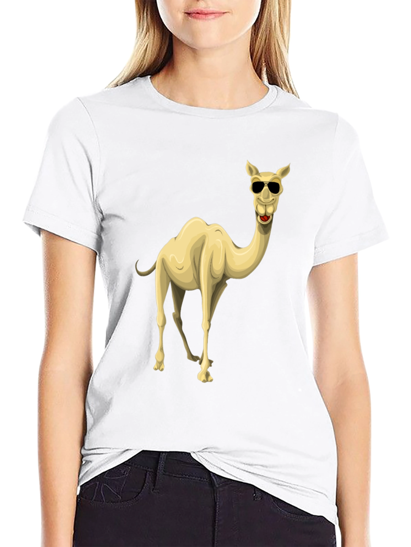 Cool Camel Black Graphic T-Shirt