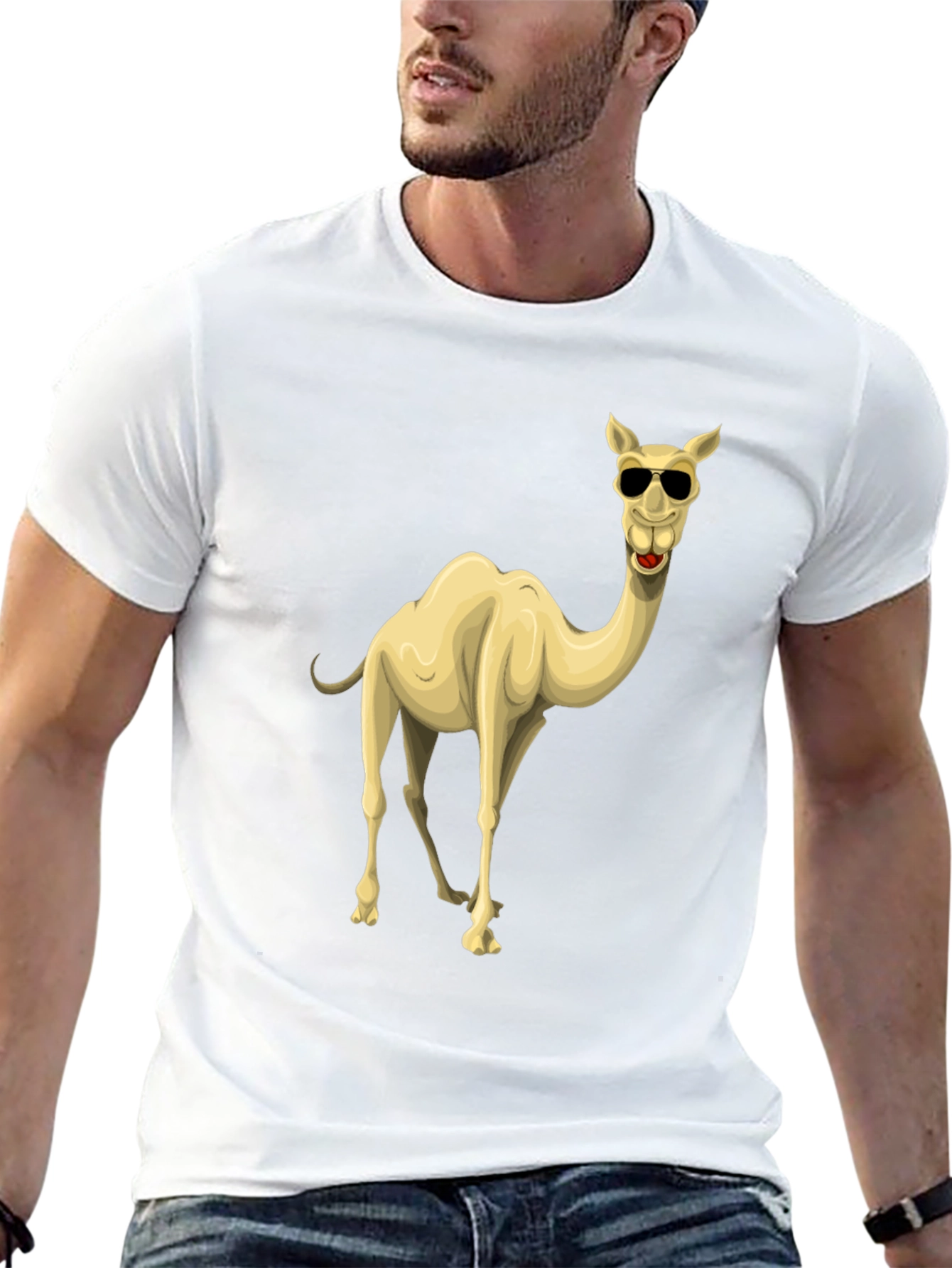 Cool Camel Black Graphic T-Shirt